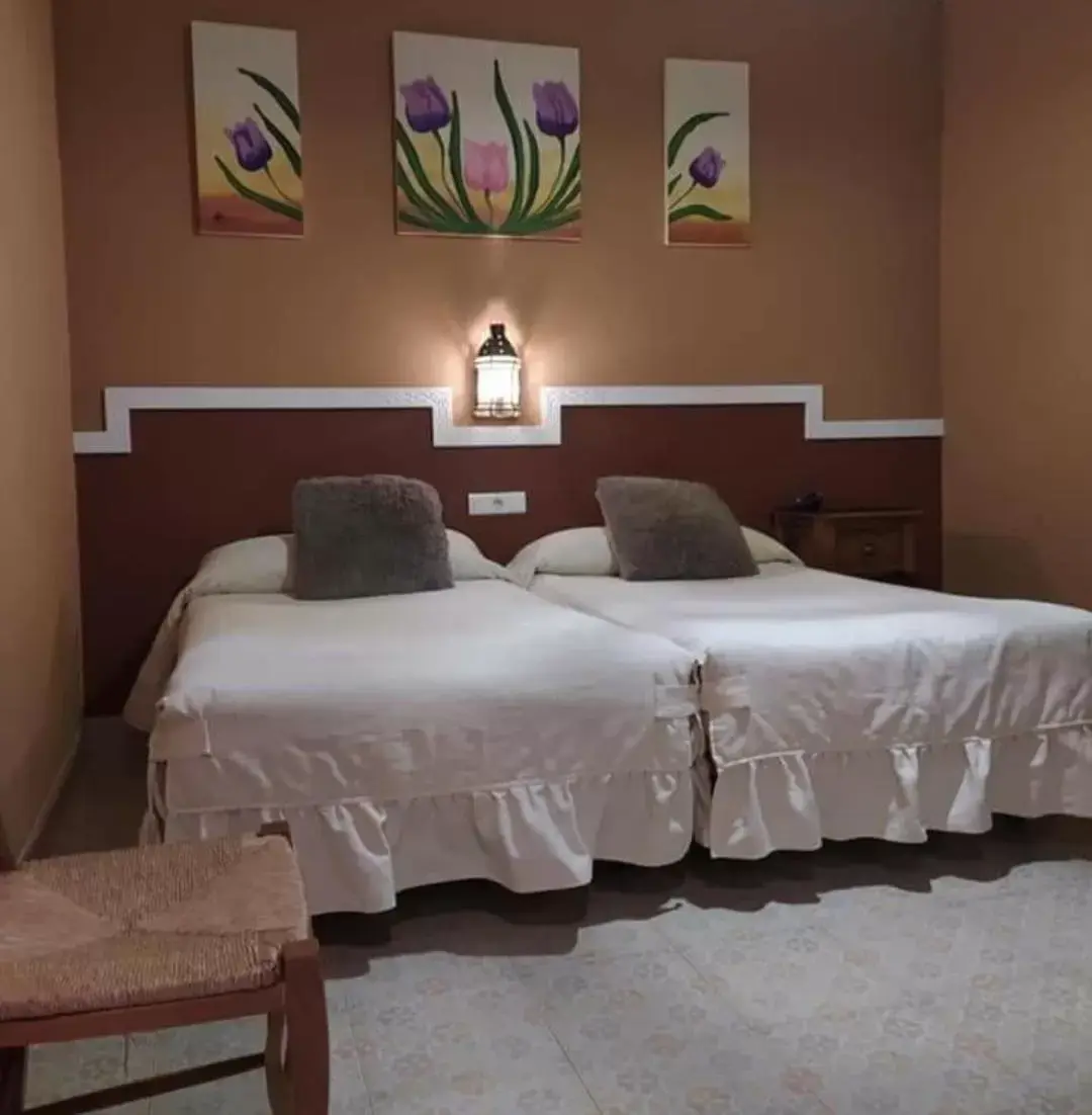 Bed in Hotel Sierra de Araceli Lucena