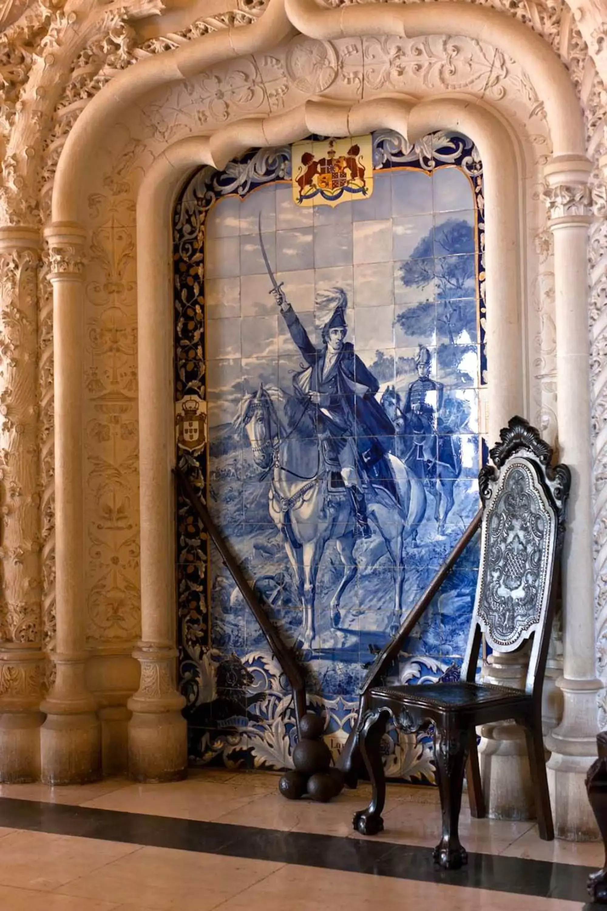 Decorative detail, Facade/Entrance in Palace Hotel do Bussaco