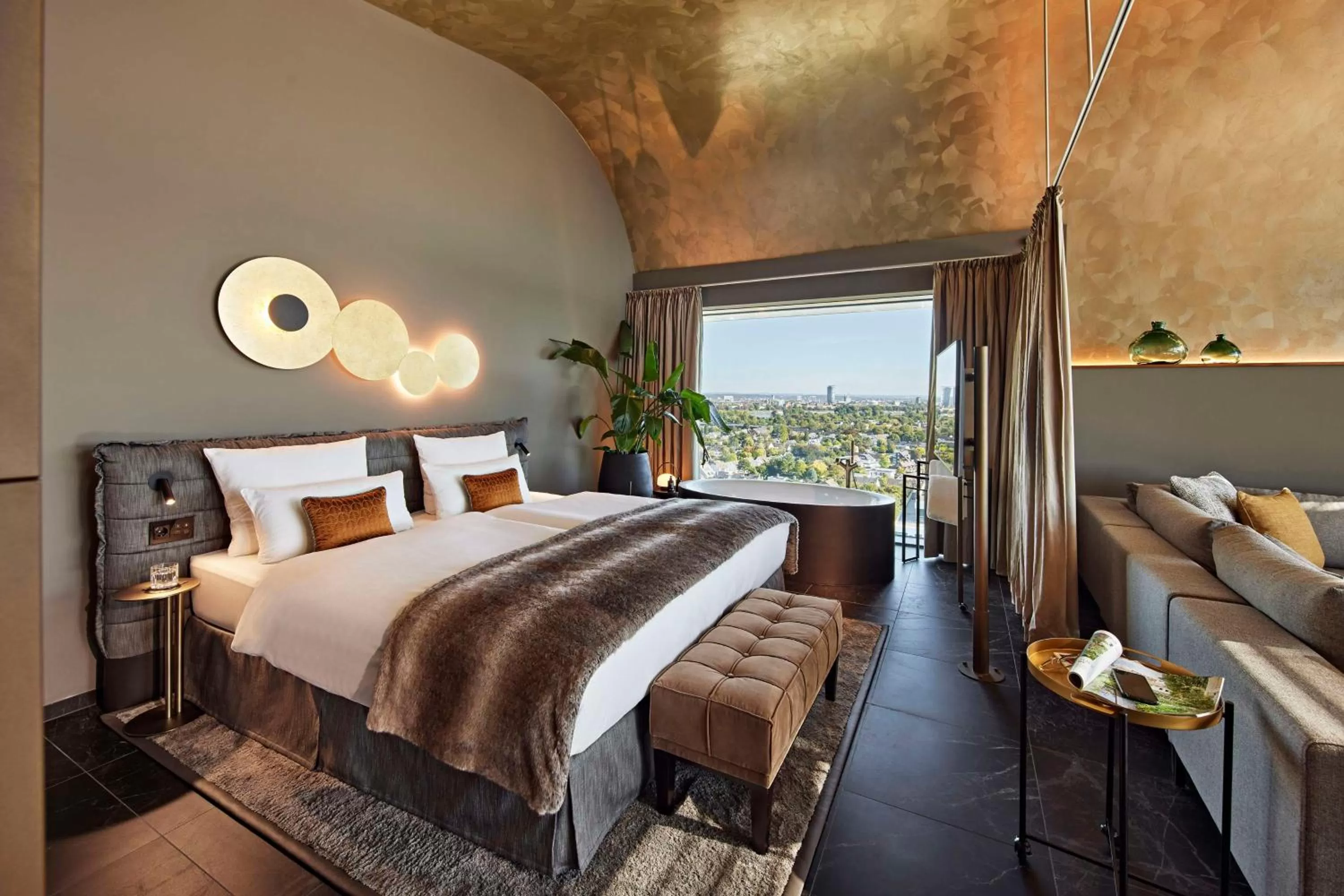 Photo of the whole room, Bed in Lindner Hotel Dusseldorf Seestern, part of JdV by Hyatt