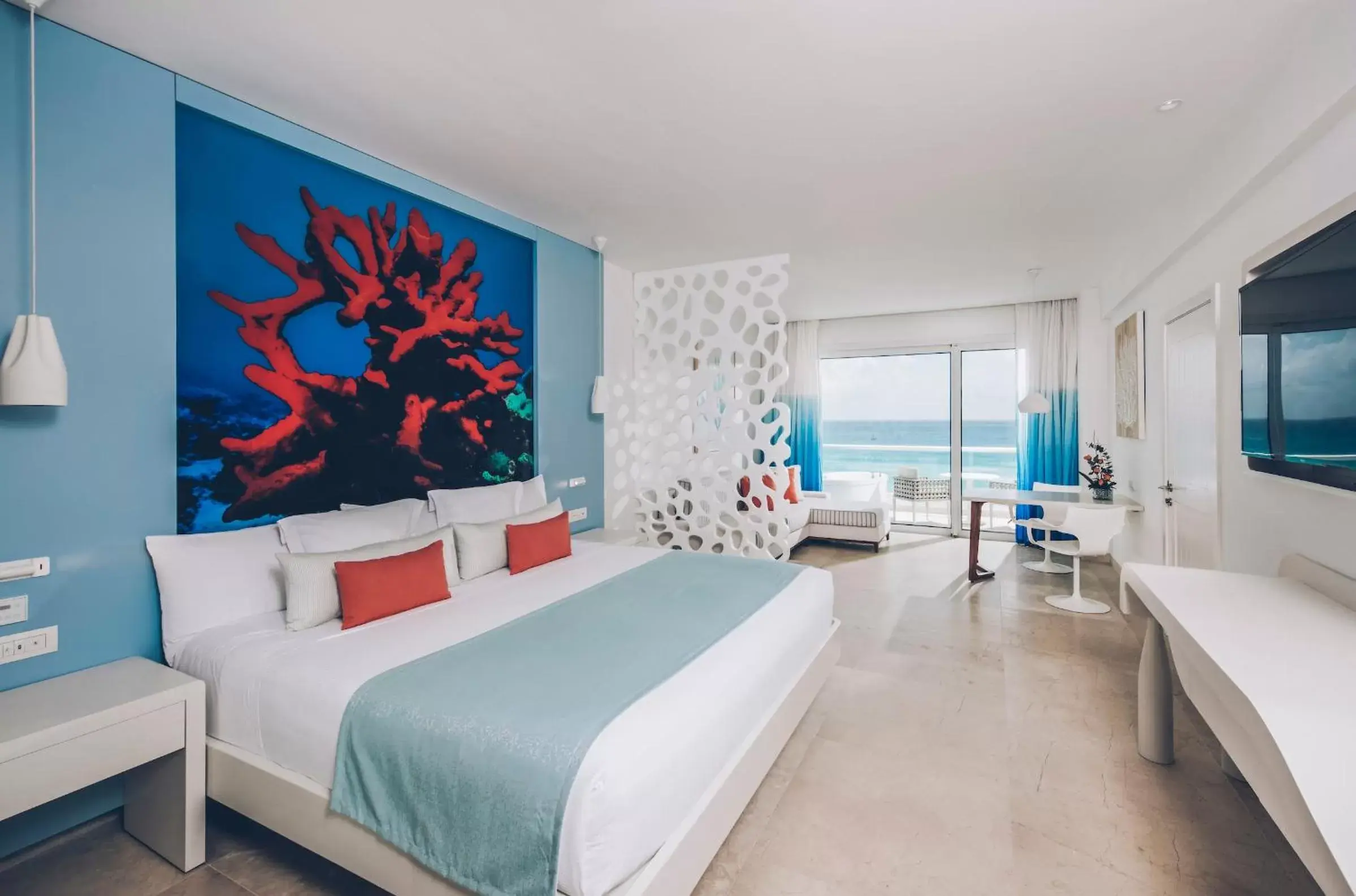 Junior Suite Ocean Front (2 Adults) in Coral Level at Iberostar Selection Cancun