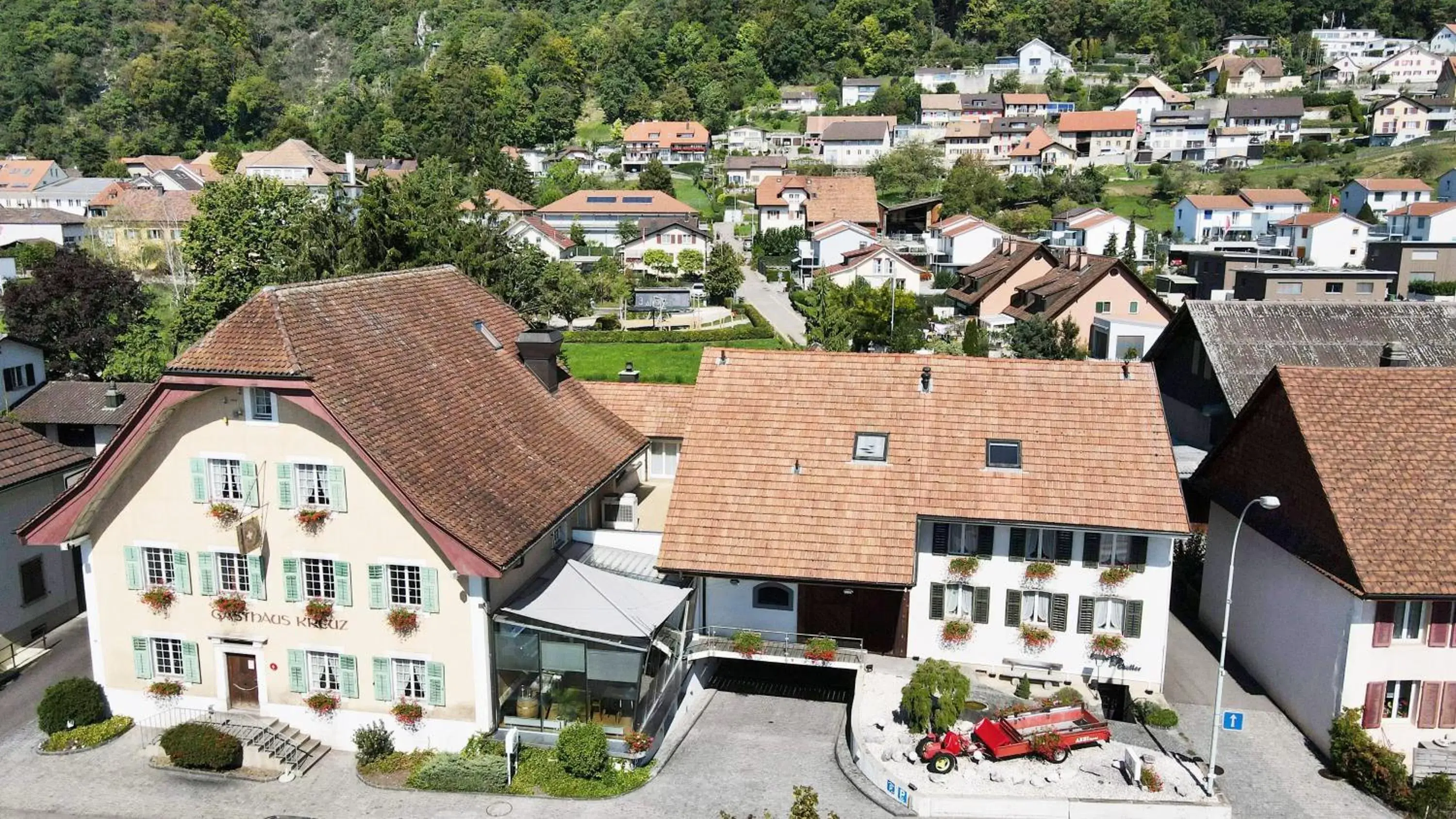 Bird's eye view, Bird's-eye View in Gasthof Kreuz Egerkingen