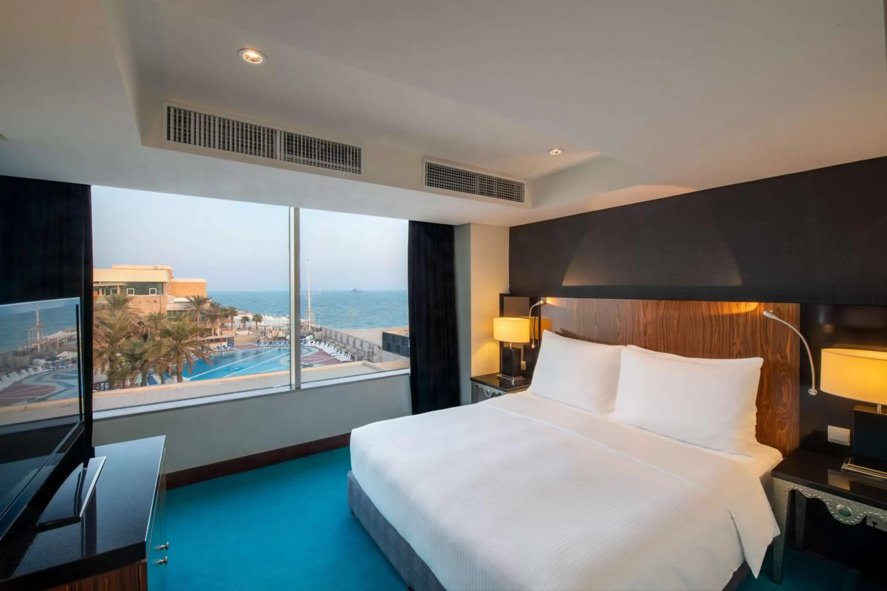 View (from property/room), Bed in Radisson Blu Hotel, Kuwait