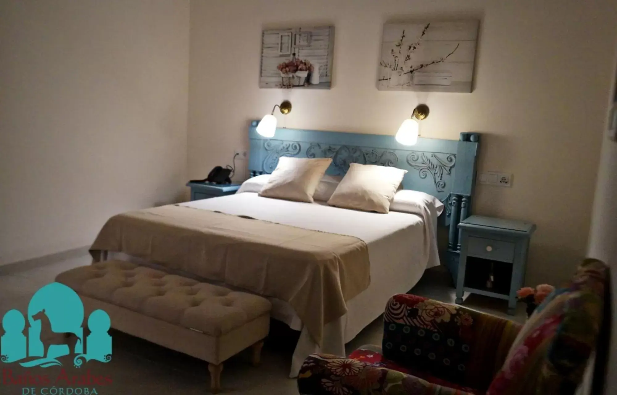 Bed in Hospedería Baños Arabes de Córdoba Dos
