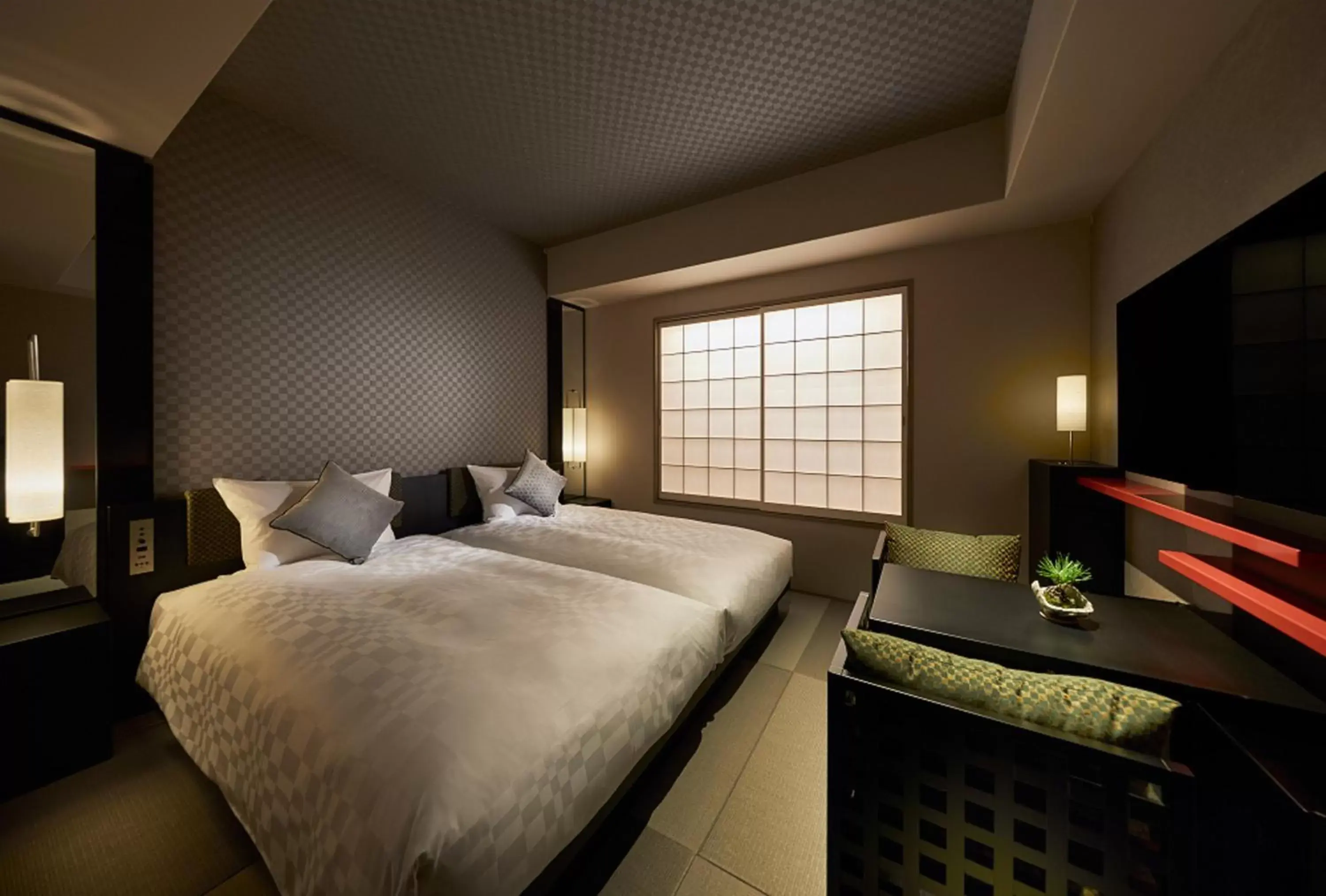 Bed in Hotel Resol Trinity Kyoto