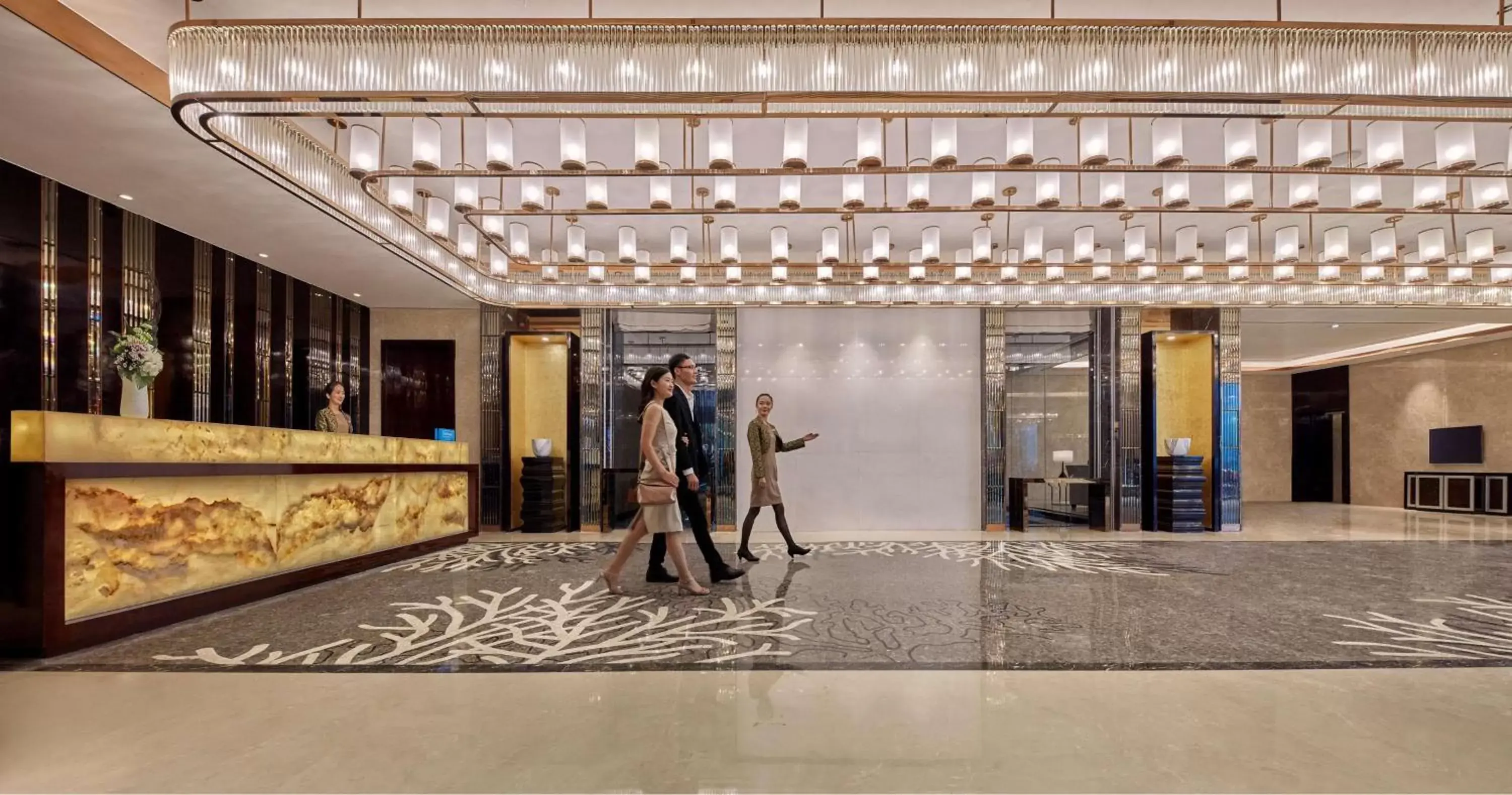 Lobby or reception in Hilton Haikou