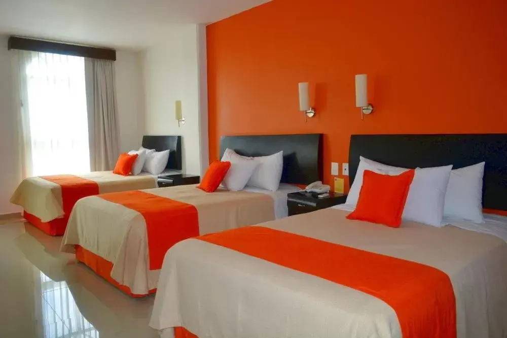 Bed in Hotel Baez Paraiso