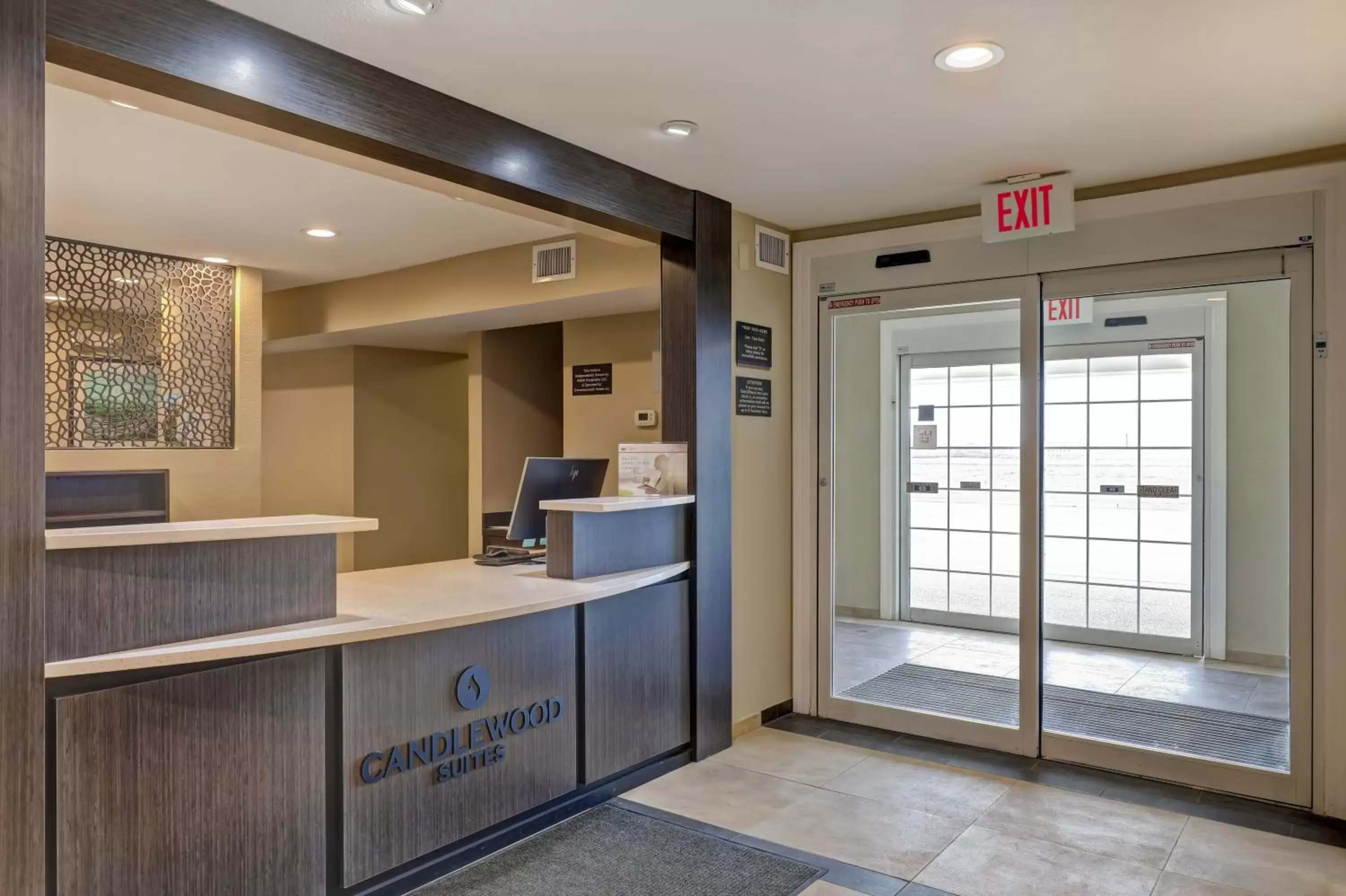 Property building, Lobby/Reception in Candlewood Suites Indianapolis - South, an IHG Hotel