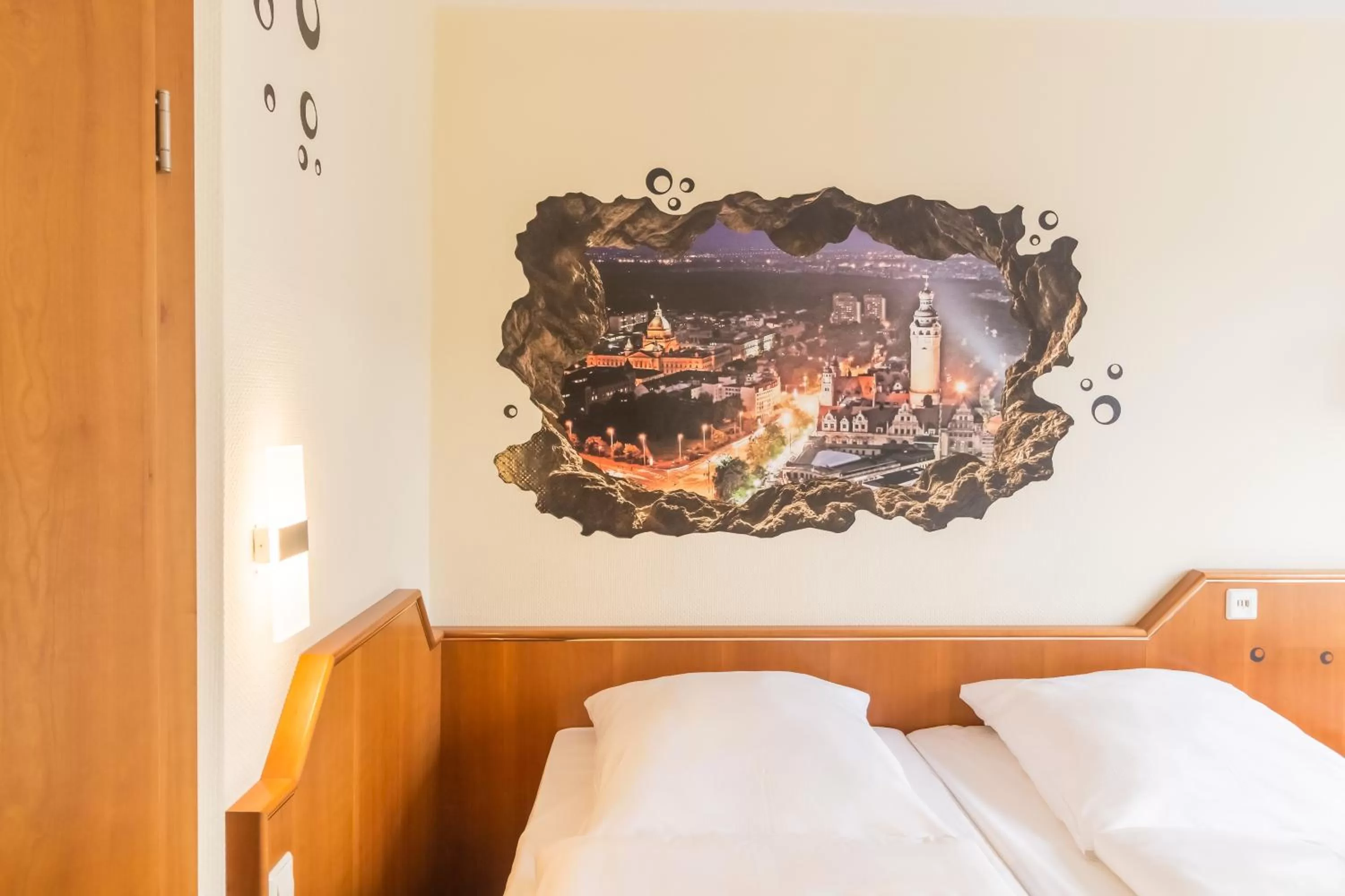 Bed in Hotel Markgraf Leipzig