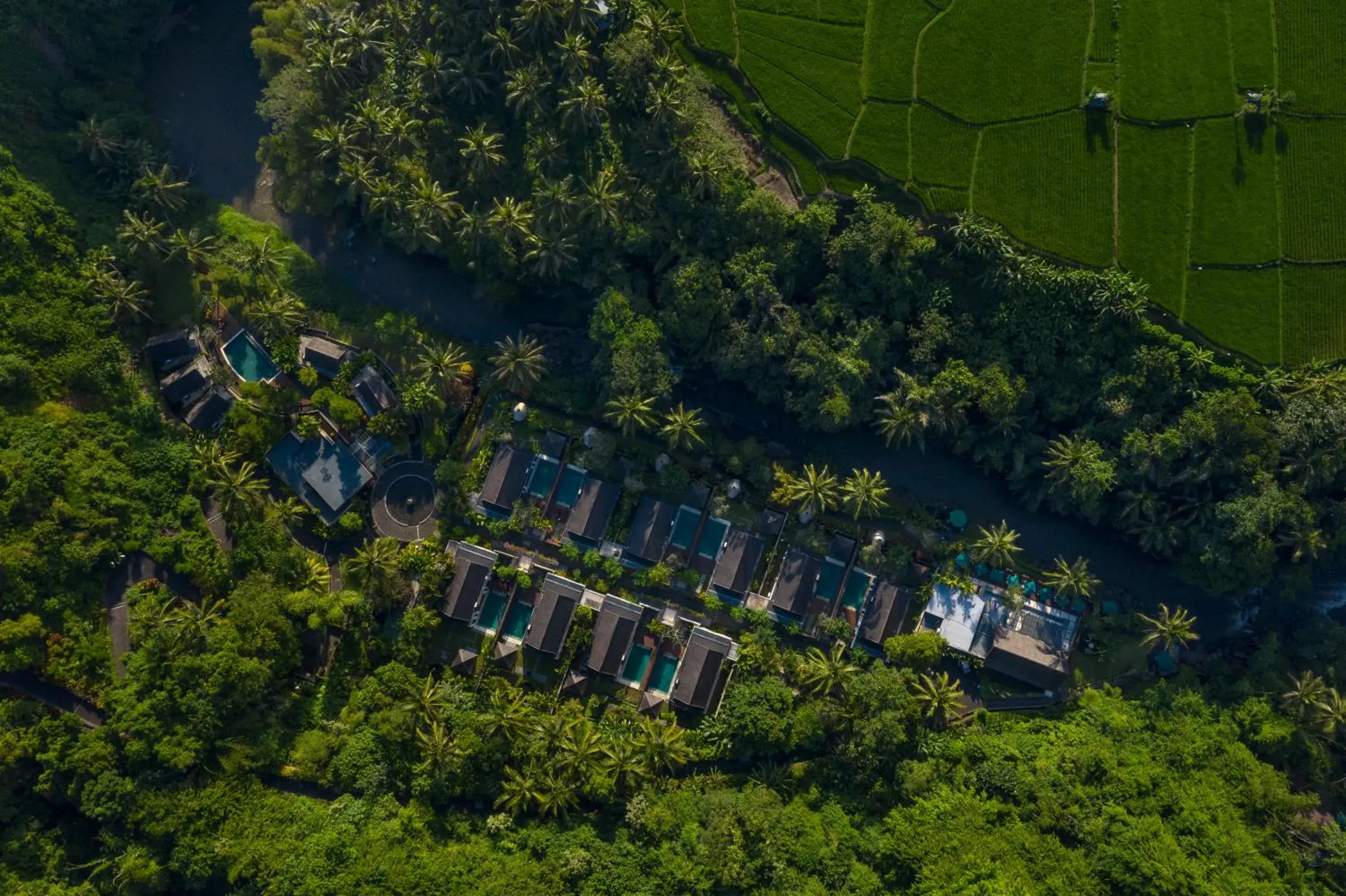 Property building, Bird's-eye View in The Samaya Ubud Villas