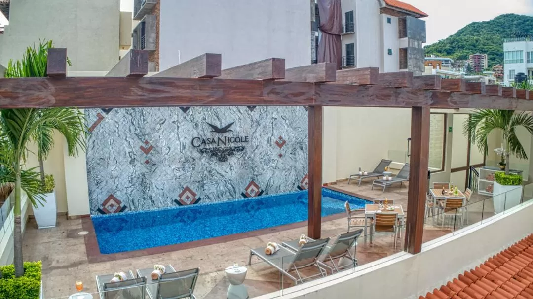 Pool view in Casa Nicole Hotel Boutique