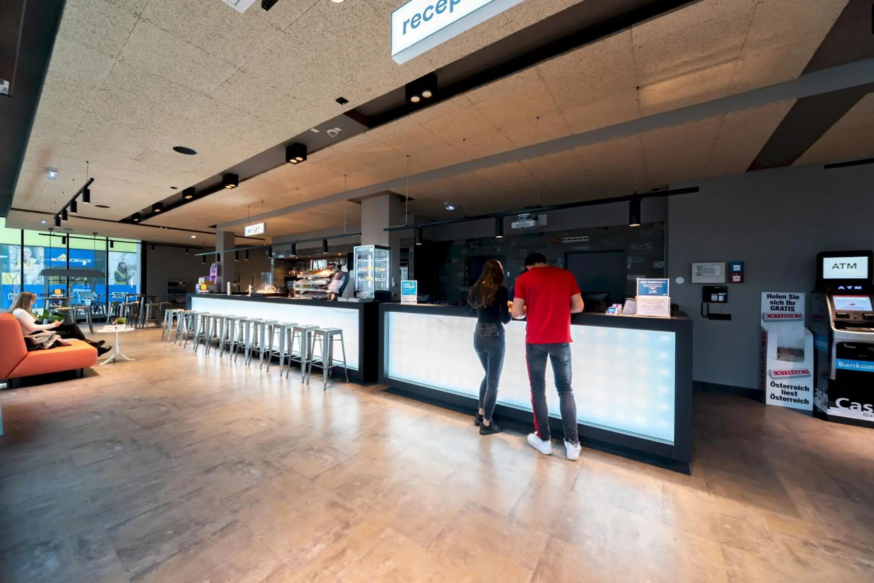 Lobby or reception in A&O Graz Hauptbahnhof