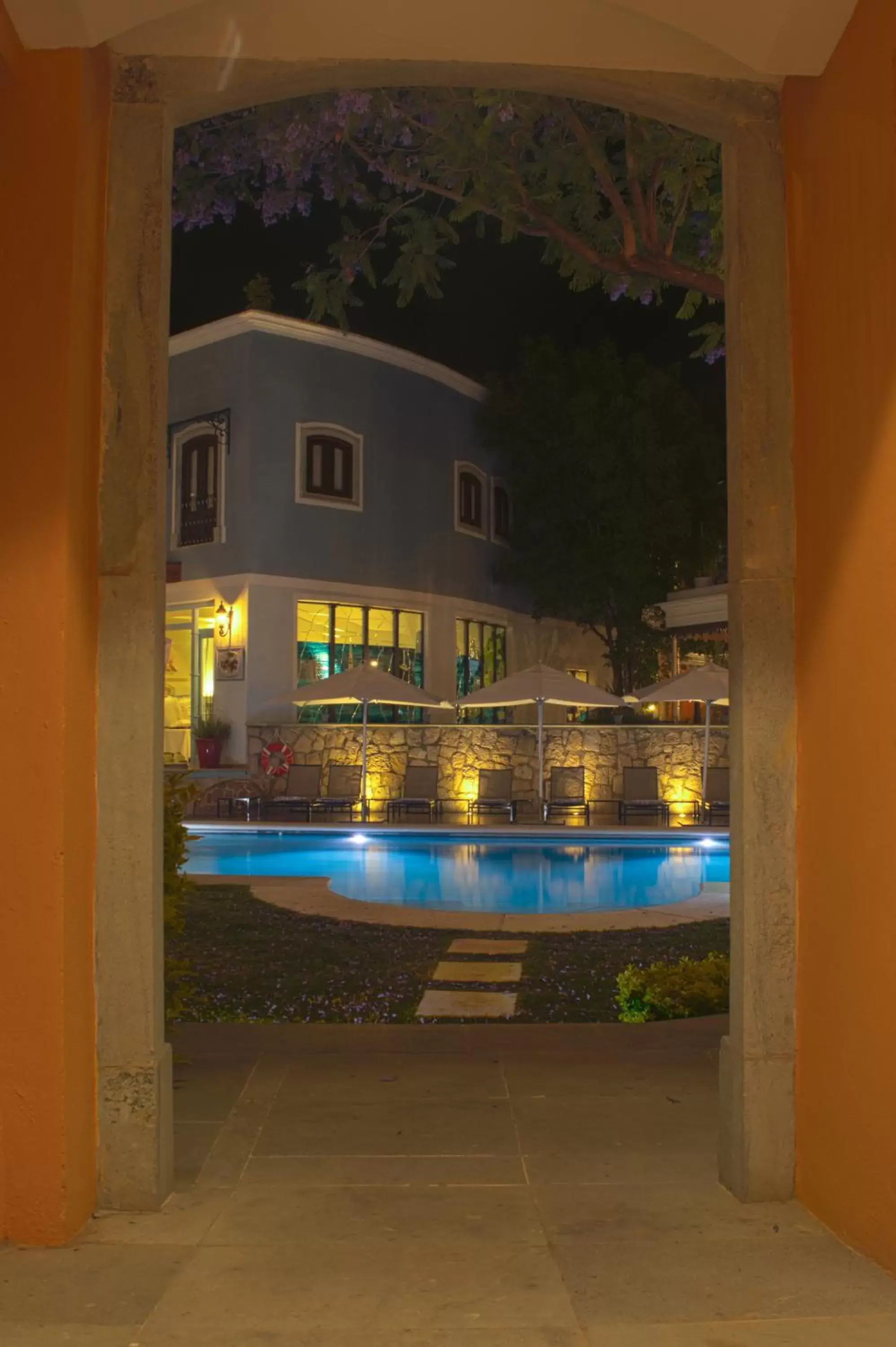 Decorative detail, Swimming Pool in Villa Maria Cristina Hotel
