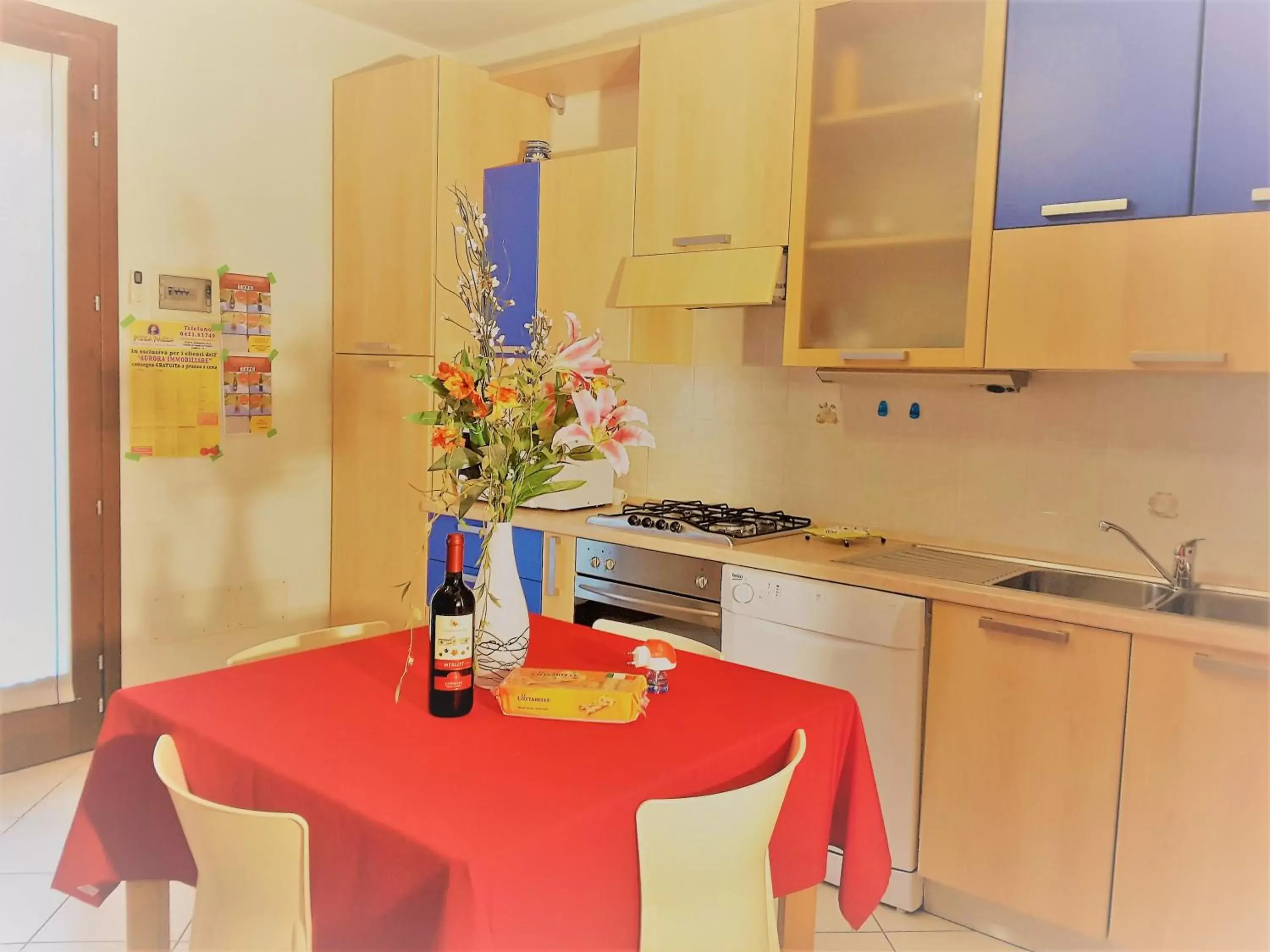 Kitchen or kitchenette, Kitchen/Kitchenette in Villaggio dei Fiori Apart- Hotel 3 Stars - Family Resort