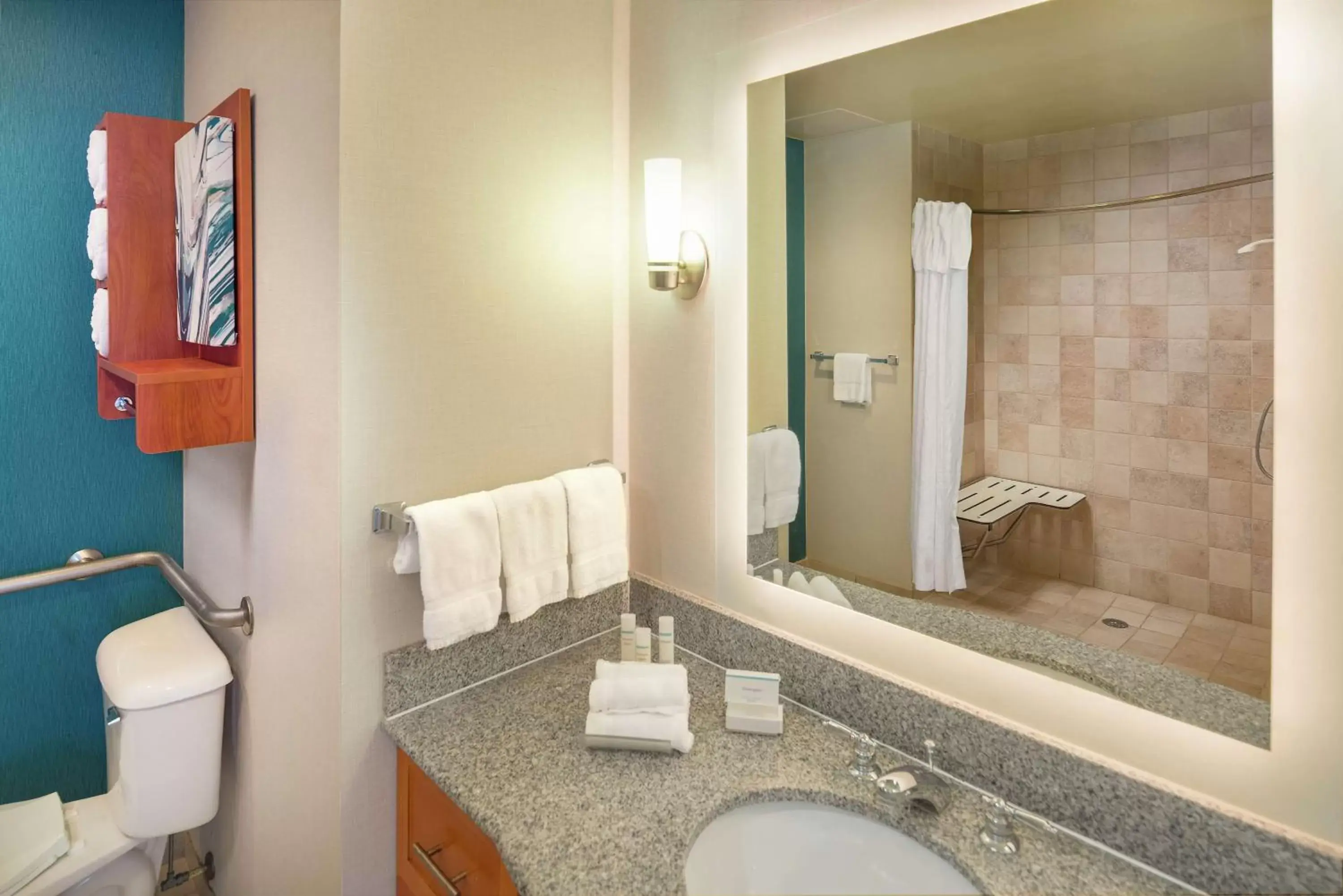 Bathroom in Homewood Suites by Hilton Virginia Beach