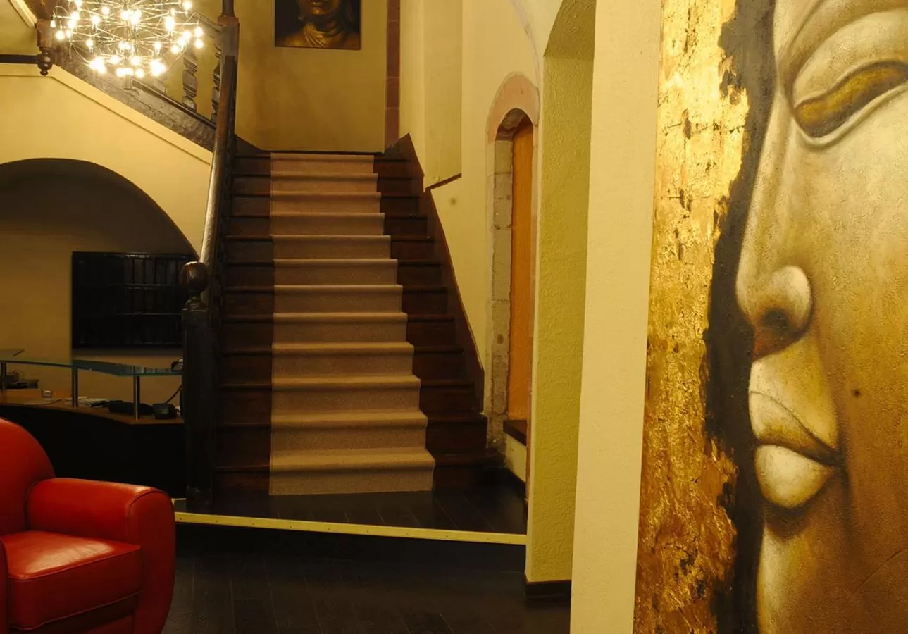 Lobby or reception in Hotel du Clocher
