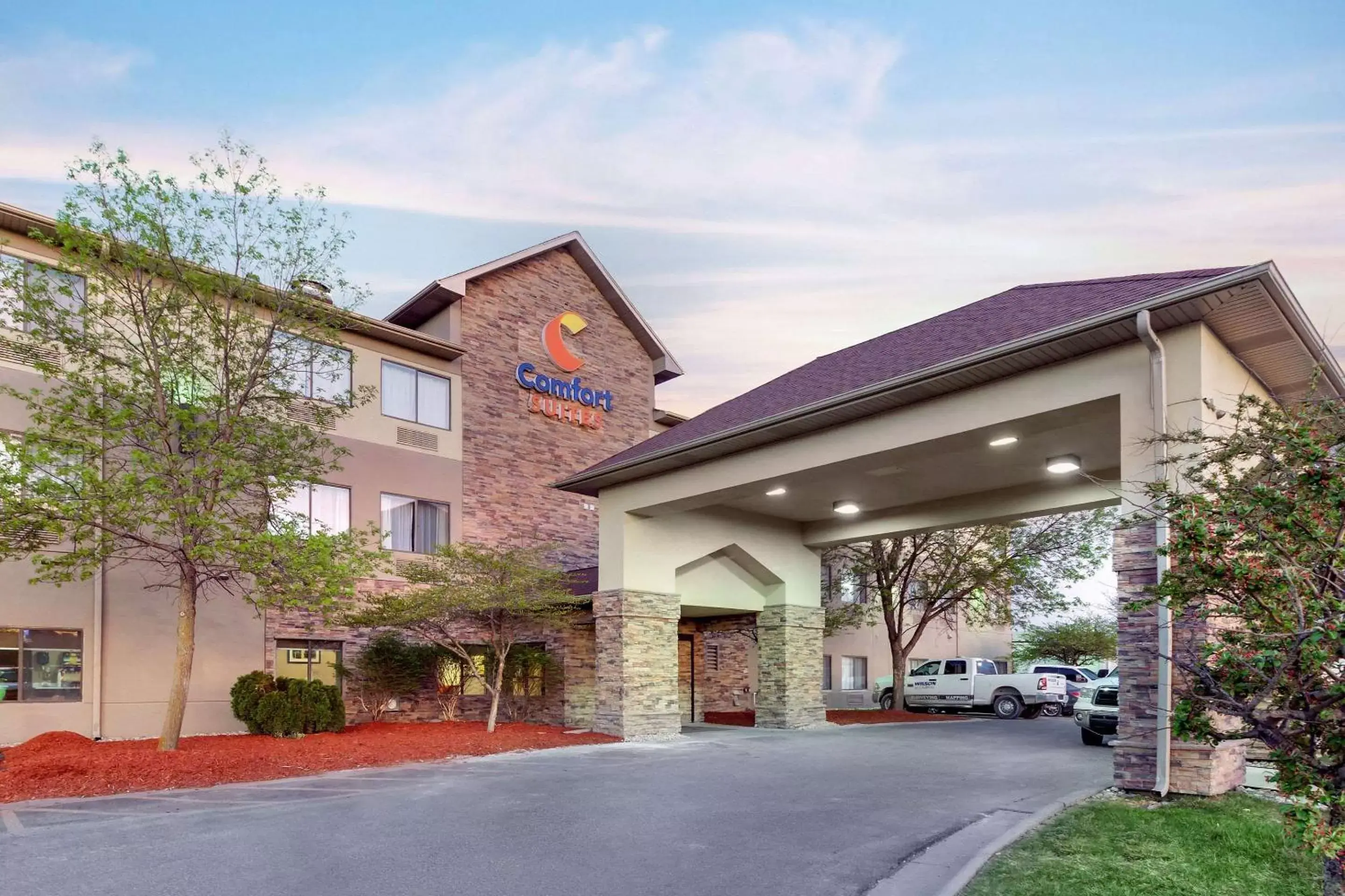 Property building in Comfort Suites Omaha East-Council Bluffs Property building in Comfort Suites Omaha East-Council Bluffs