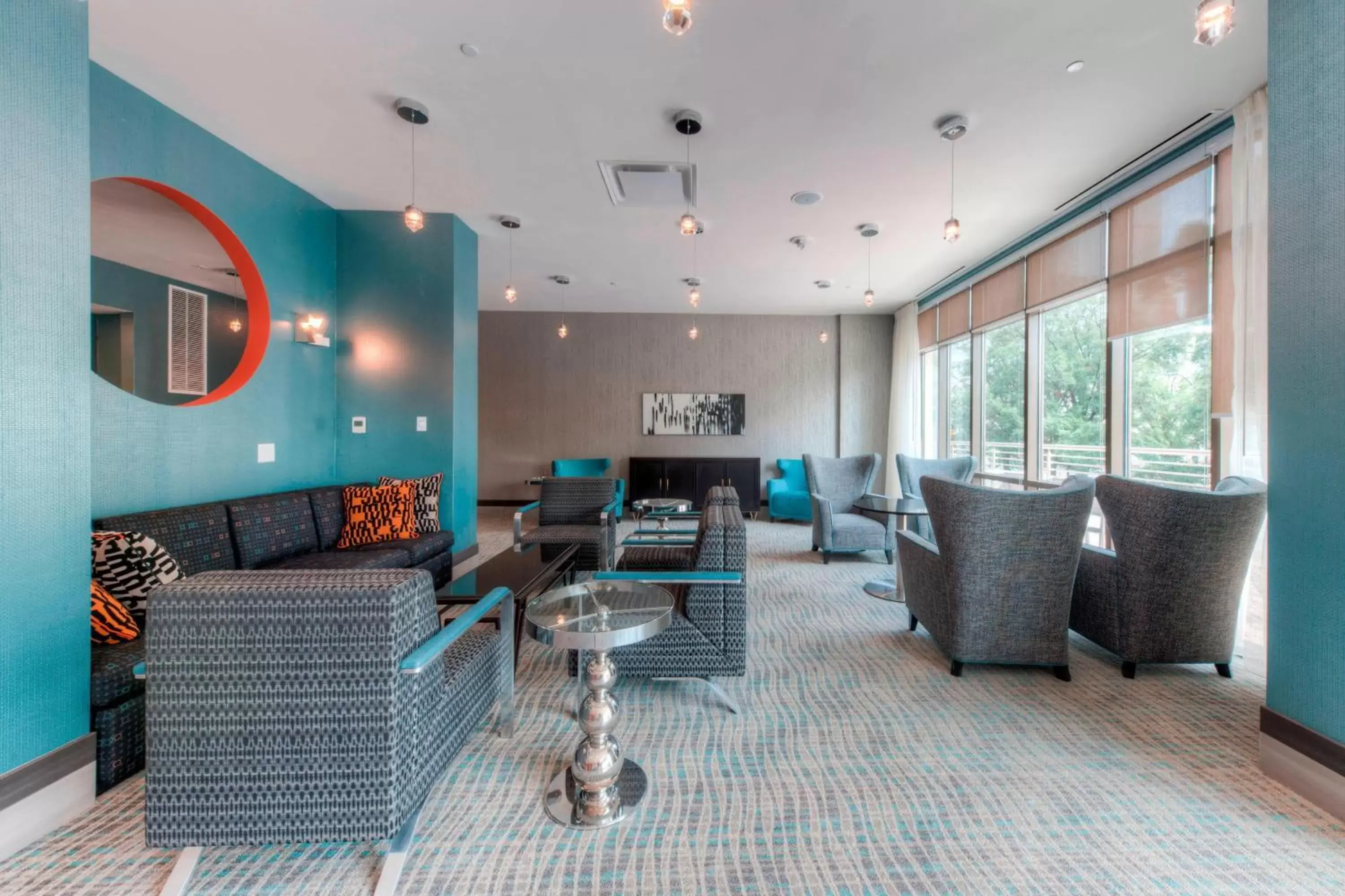 Lobby or reception, Lounge/Bar in Residence Inn by Marriott Raleigh Downtown