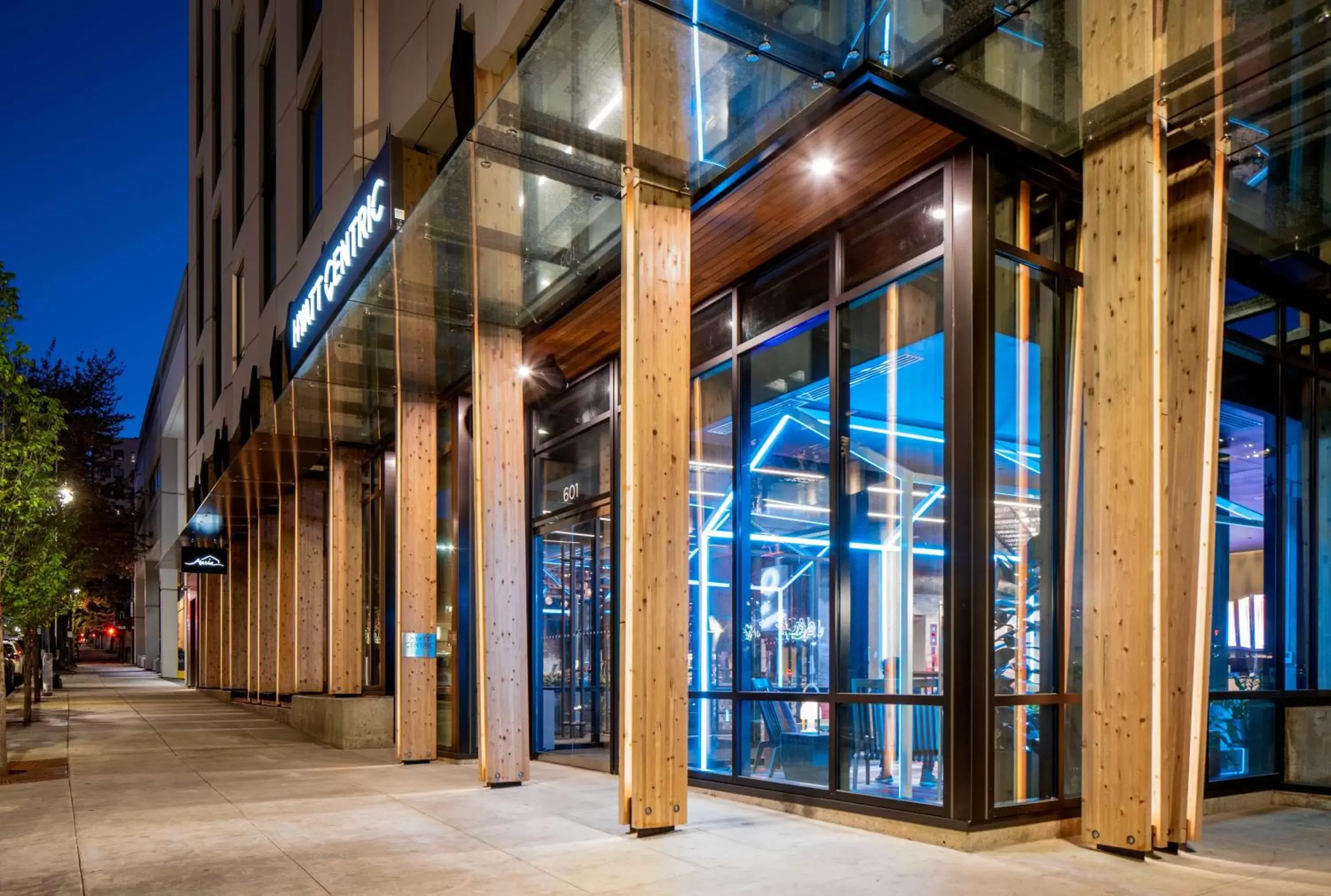 Facade/entrance in Hyatt Centric Downtown Portland Facade/entrance in Hyatt Centric Downtown Portland