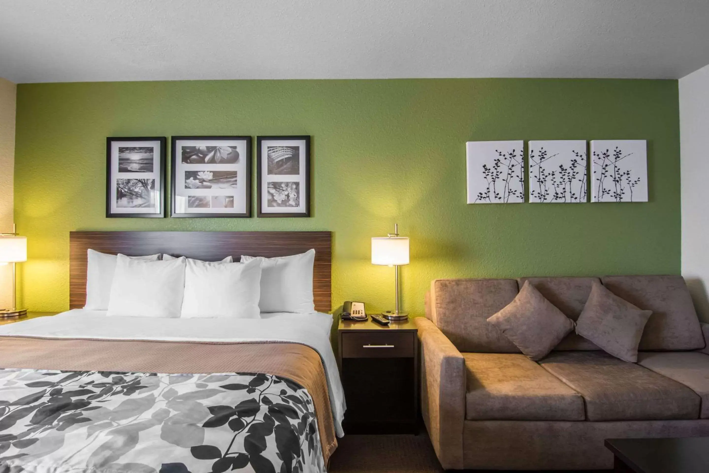 Bedroom, Bed in Sleep Inn Regina East