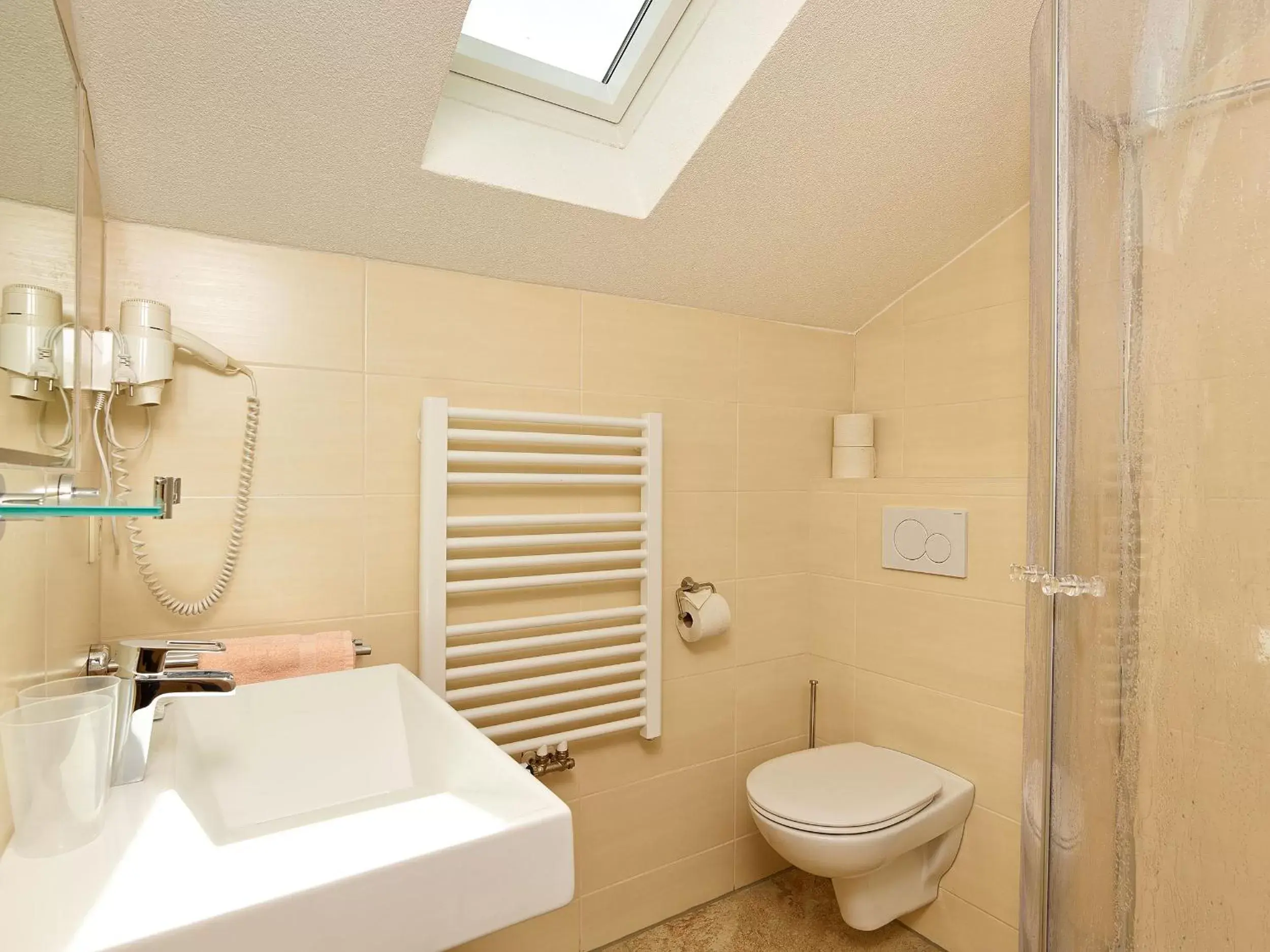 Shower, Bathroom in Gasthof Hotel Post