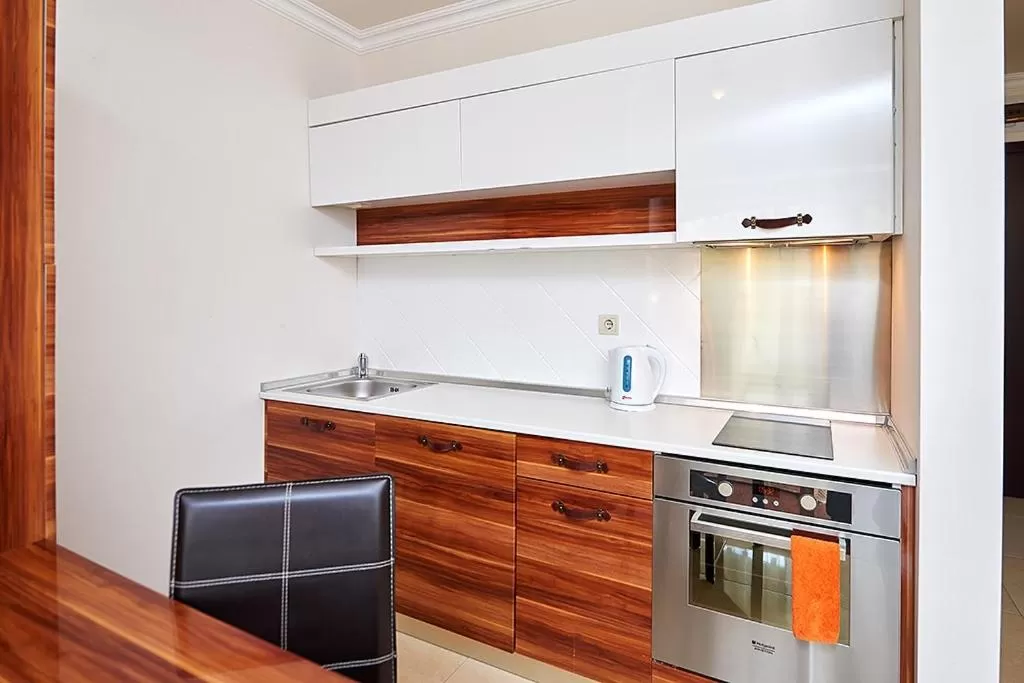 Kitchen or kitchenette in Penelopa Palace Apart Hotel & SPA