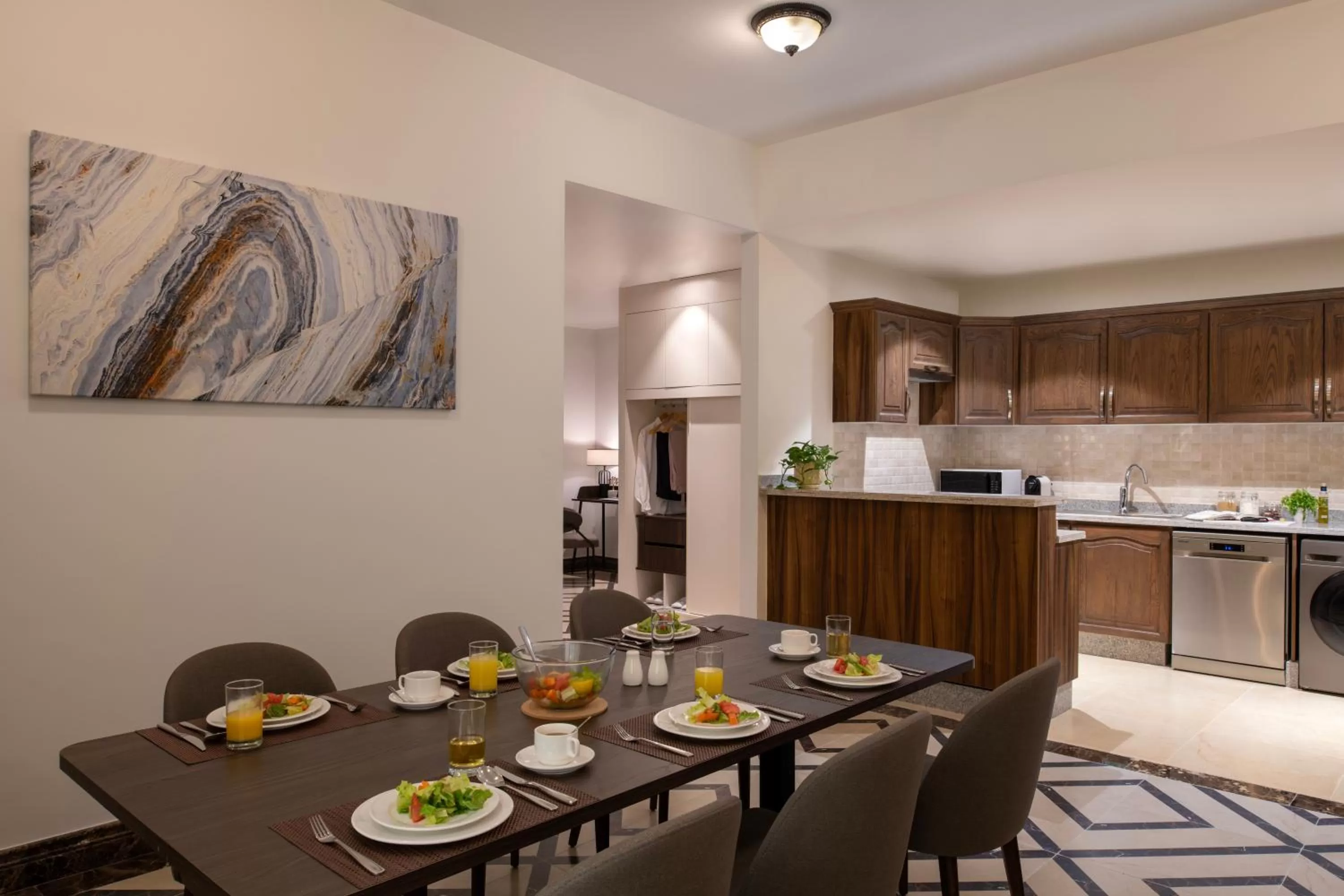 Dining area in Somerset Al Mansoura Doha