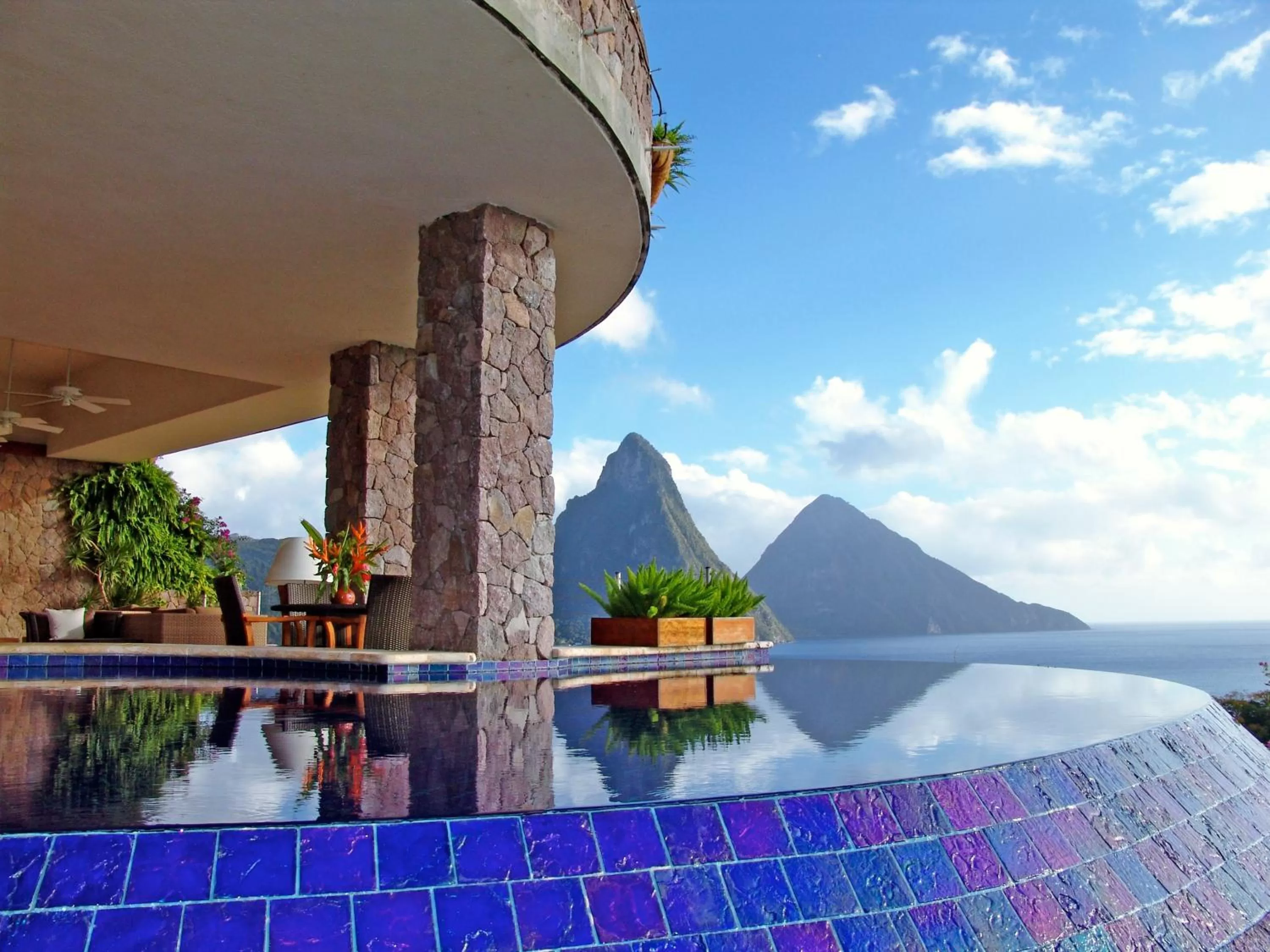 Landmark view in Jade Mountain