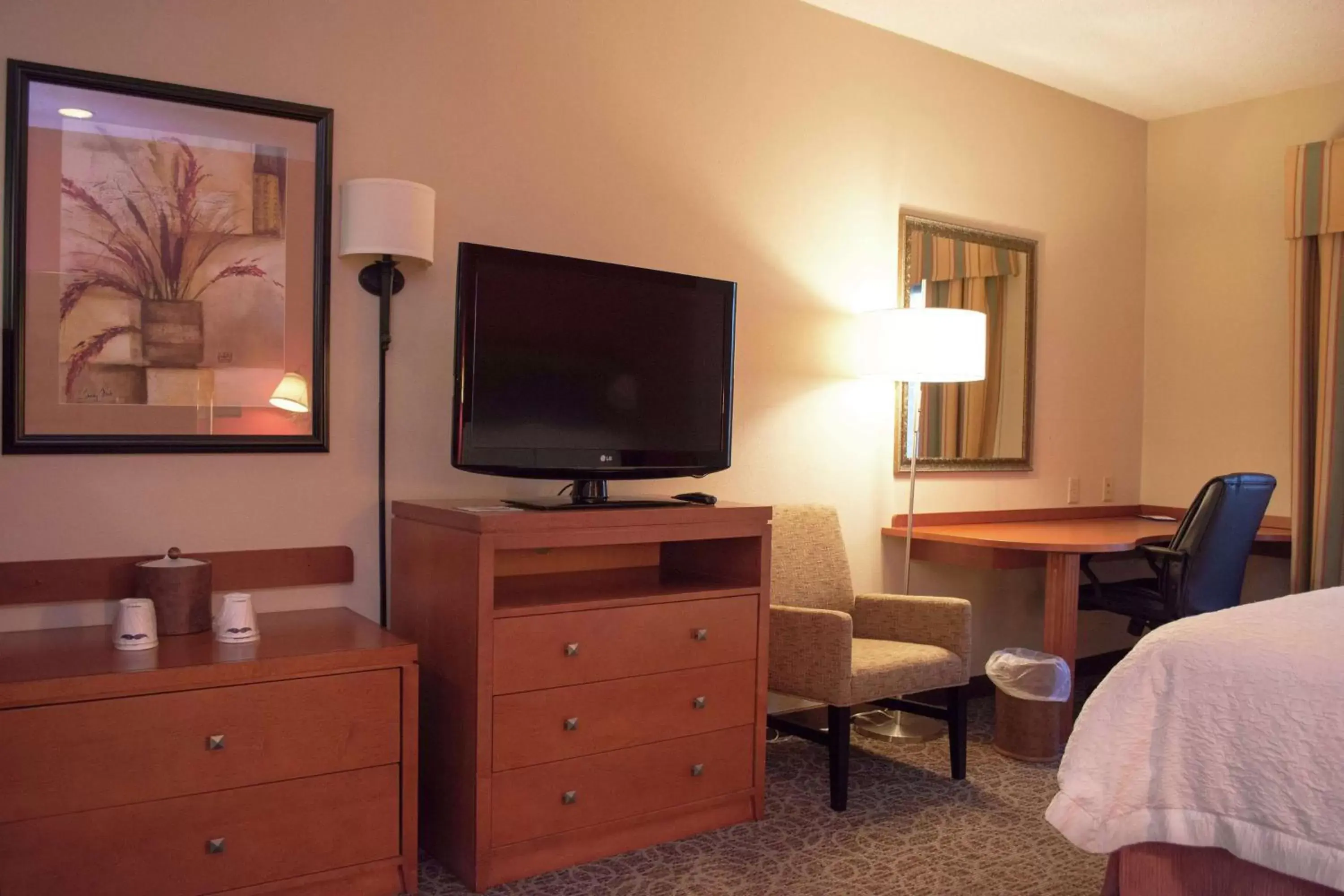 Bedroom, TV/Entertainment Center in Hampton Inn Montgomery-South-Airport