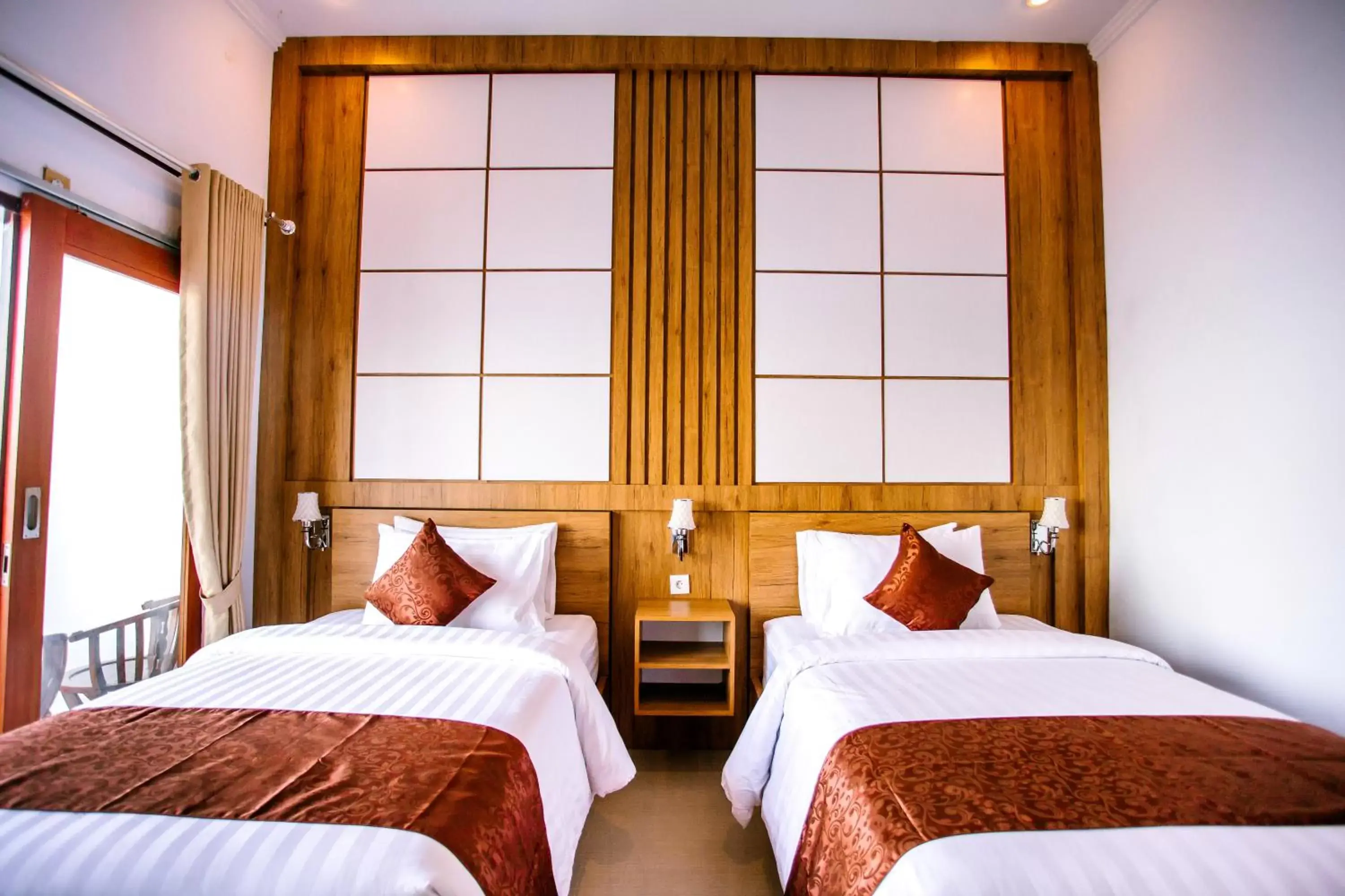 Bed in Samuh Sunset Hotel