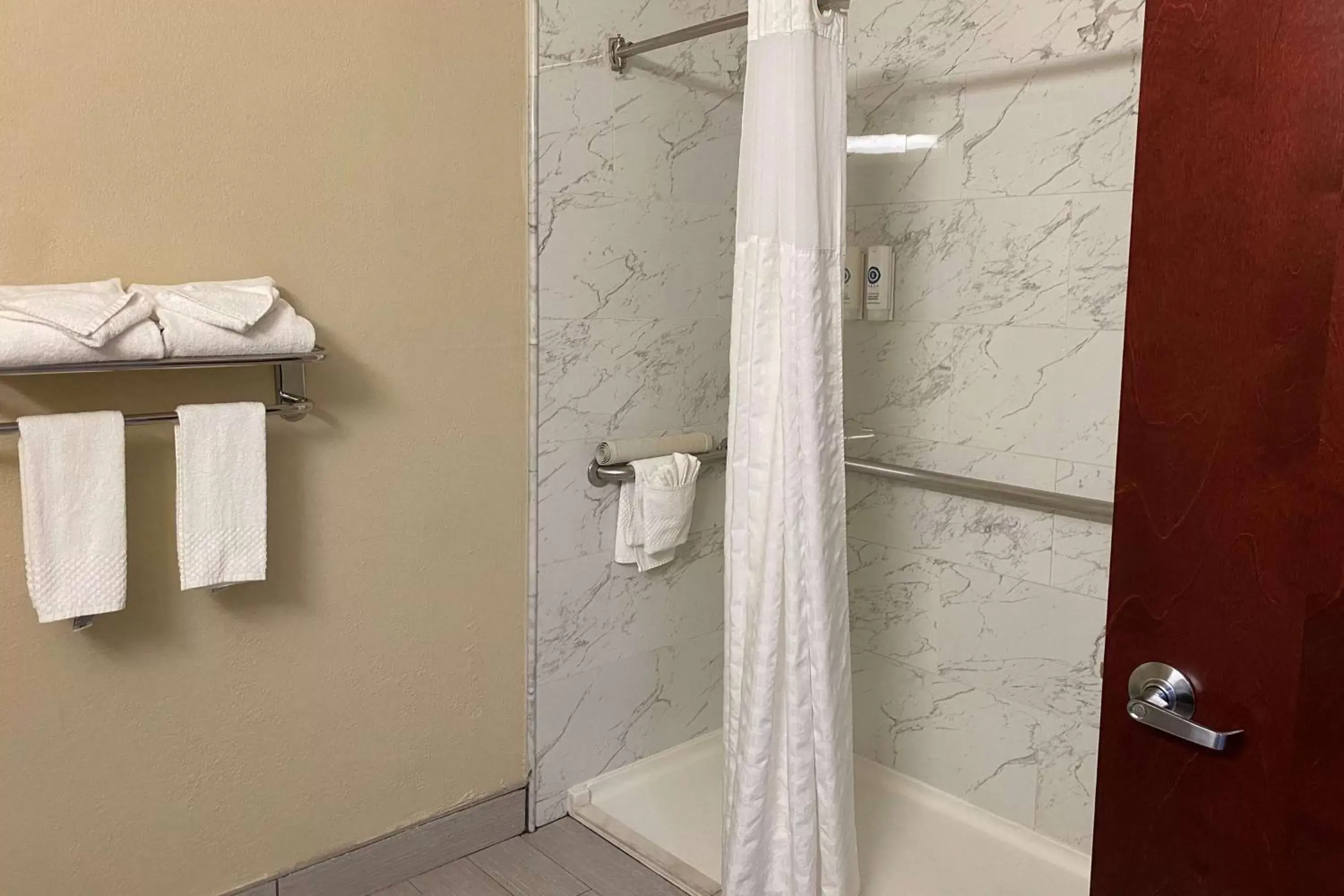 Shower, Bathroom in Wyndham Garden Newark Fremont Silicon Valley