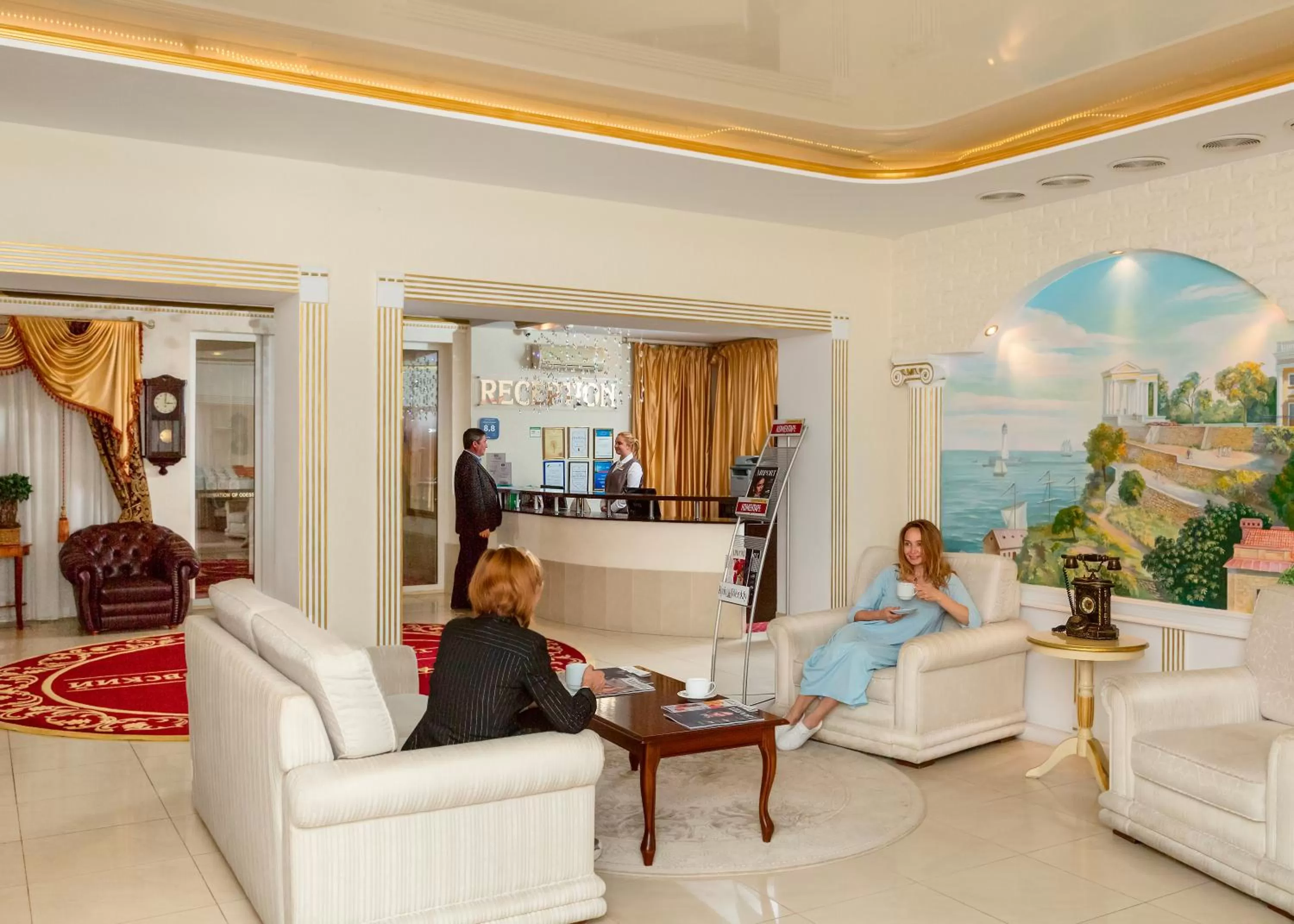 Lobby or reception, Lobby/Reception in Lermontovskiy Hotel