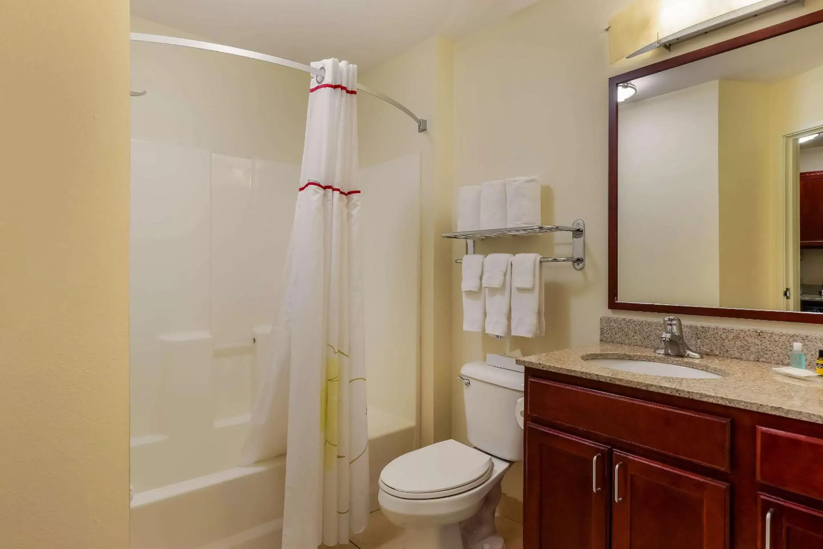 Bedroom, Bathroom in MainStay Suites Fitchburg - Madison