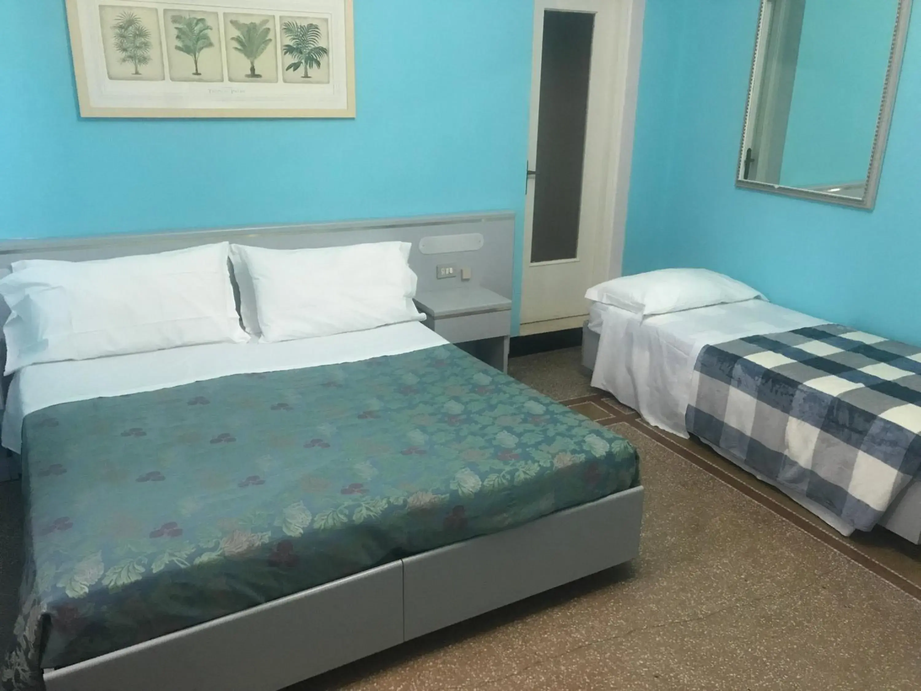 Bed in Hotel Doria
