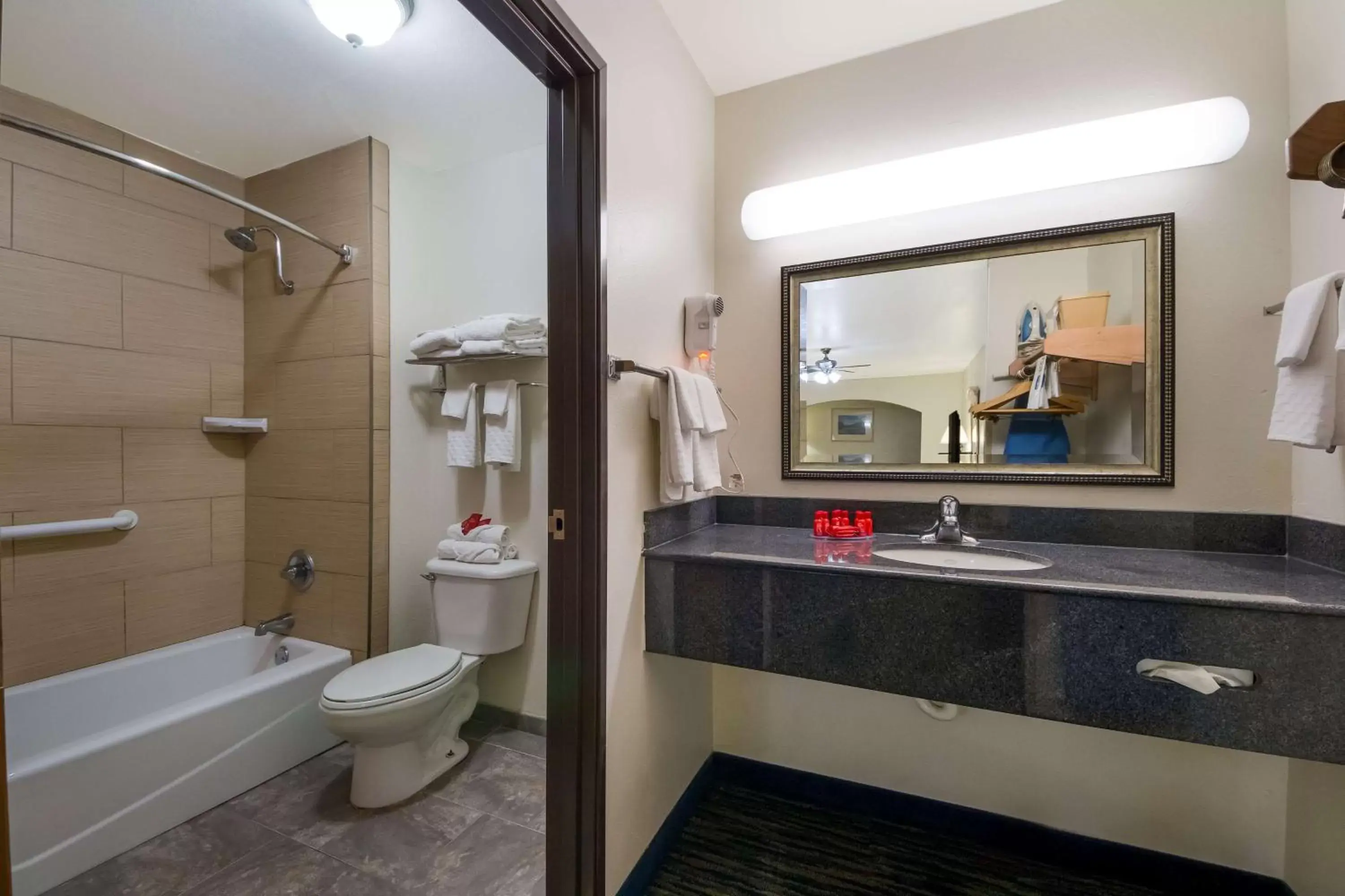 Bathroom in SureStay Hotel by Best Western Falfurrias