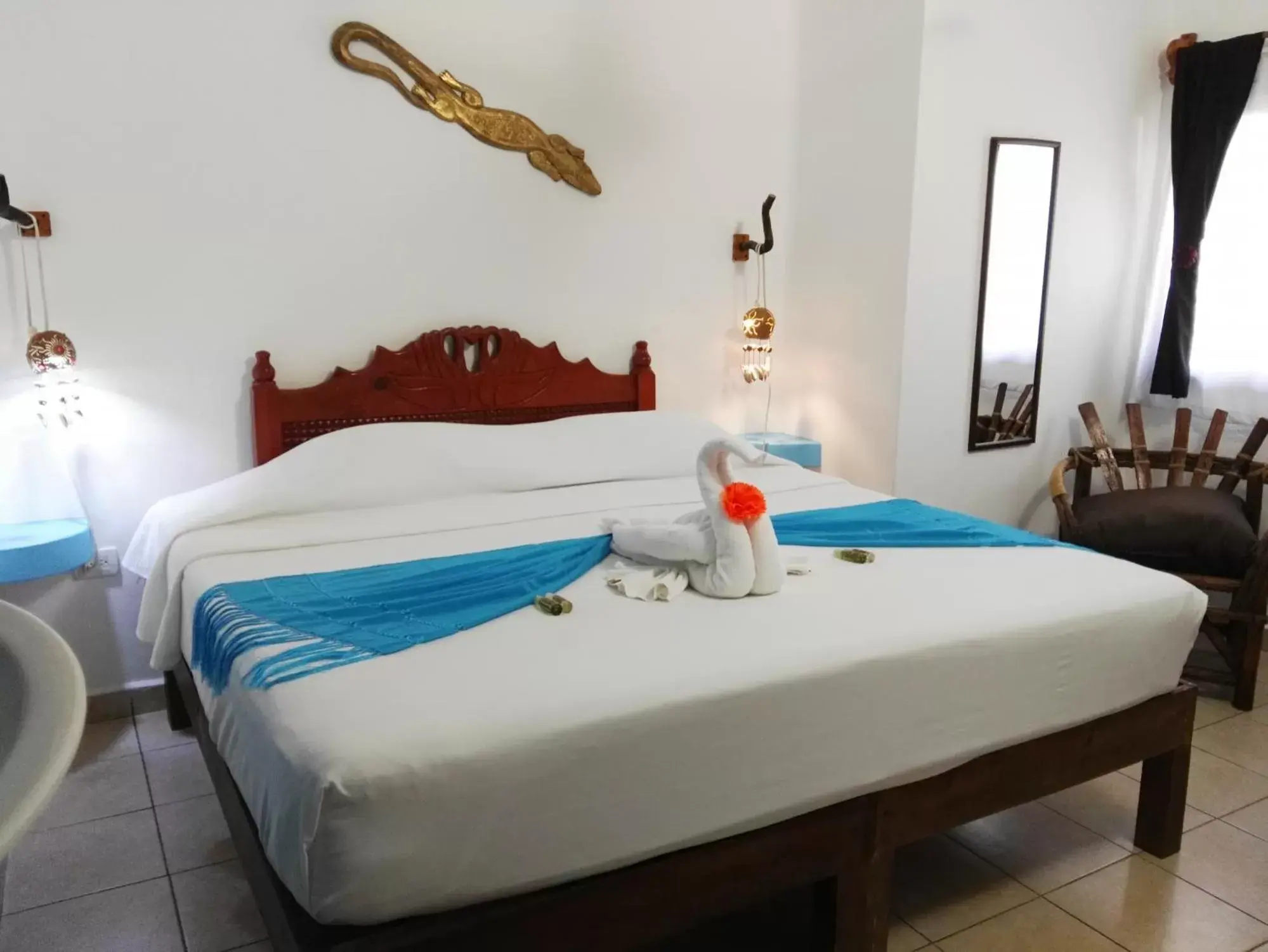 Bed in Pacha Tulum Boutique Hotel