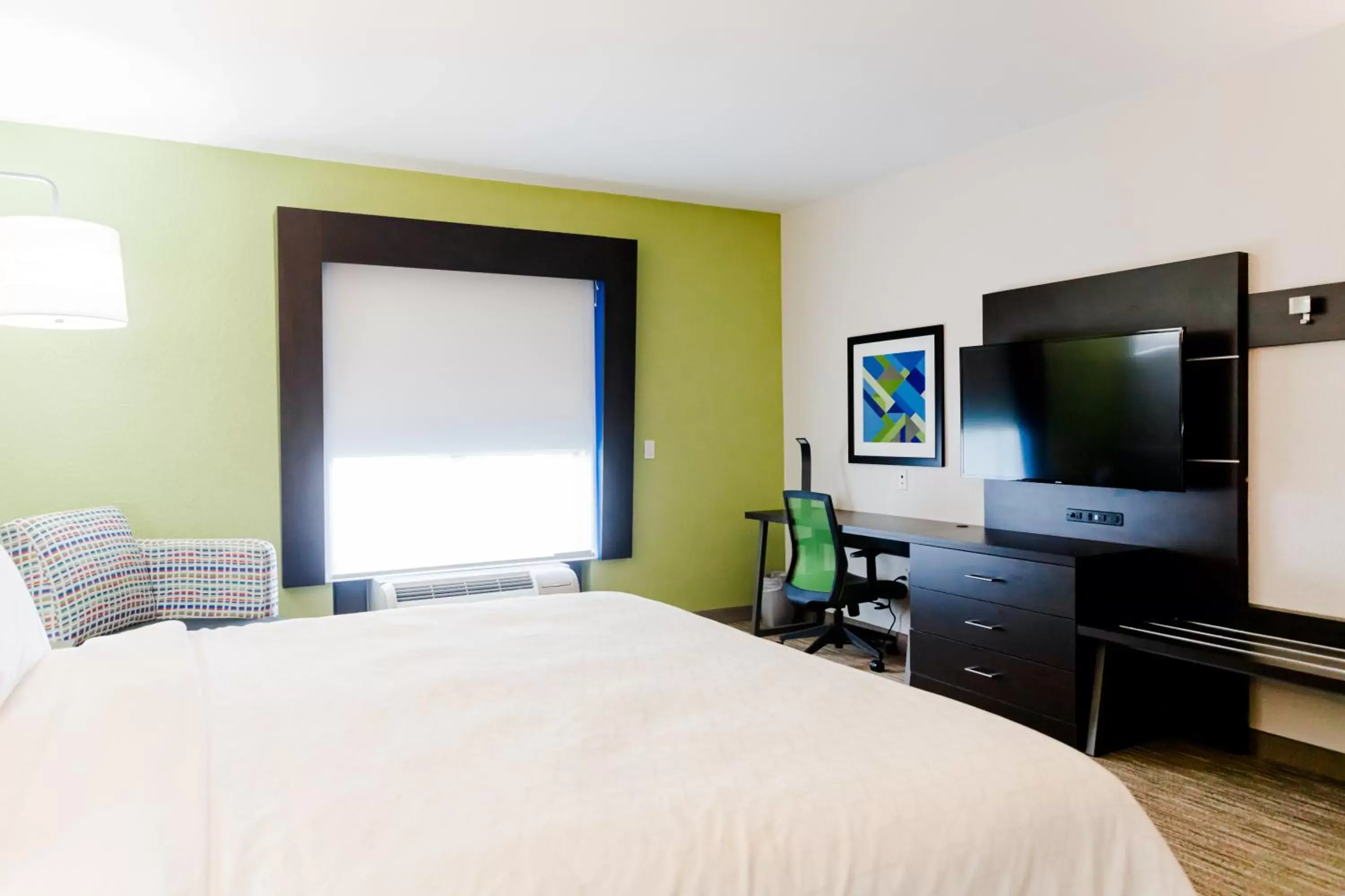 TV and multimedia, Bed in Holiday Inn Express Hotel & Suites Greenville, an IHG Hotel