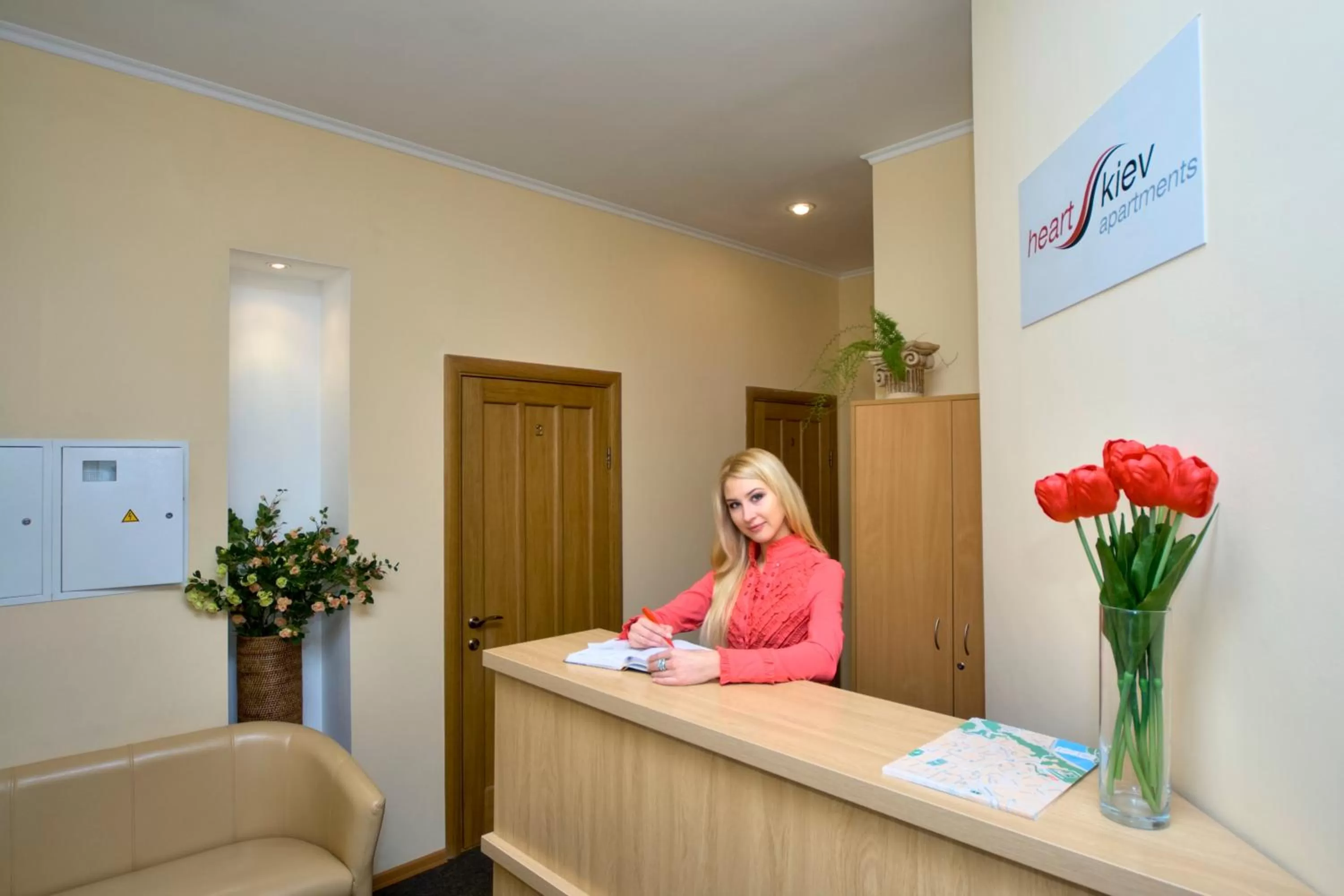 Lobby or reception in Heart Kyiv Apart-Hotel