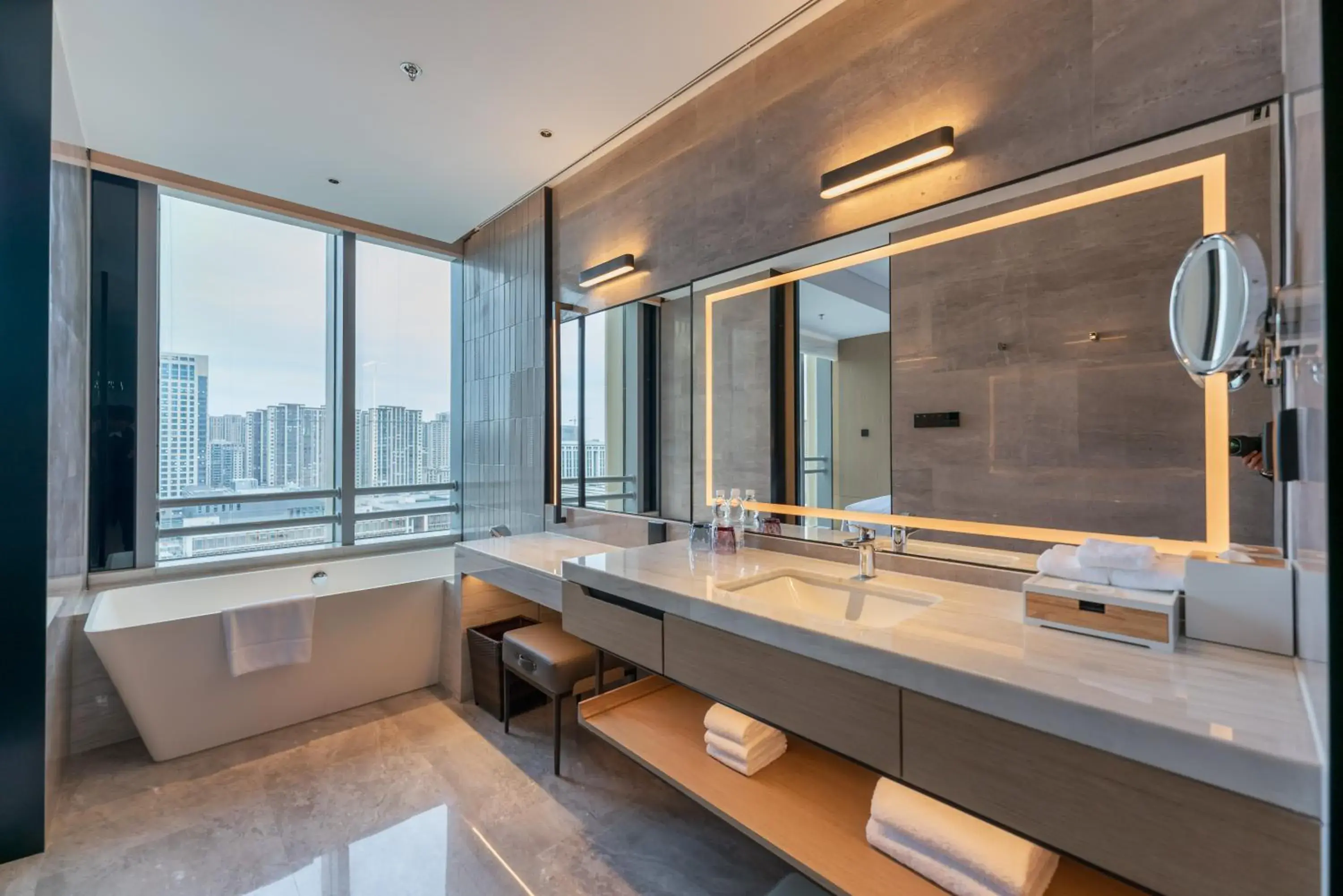 Bathroom in Changzhou Marriott Hotel Jintan