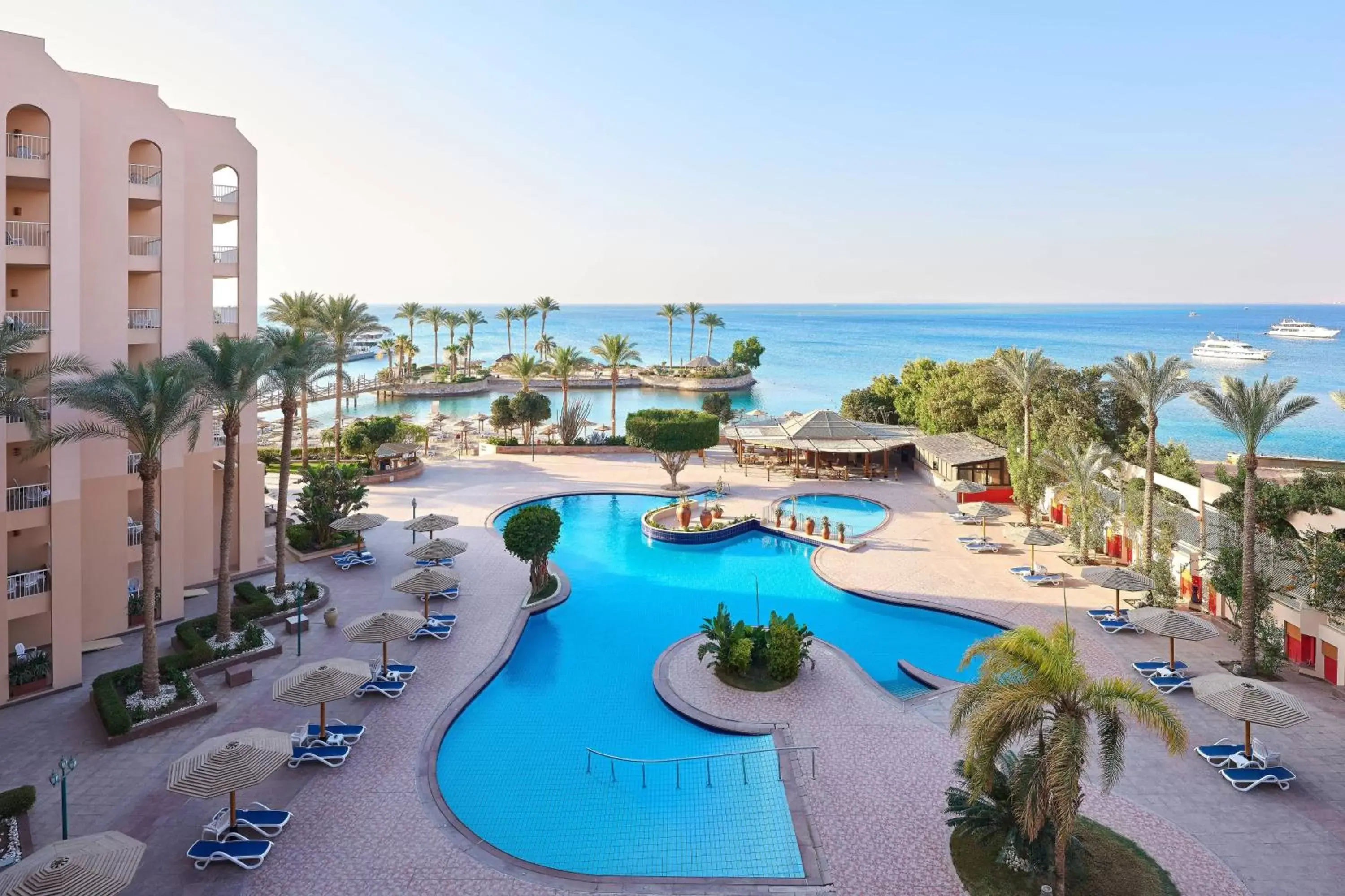 Swimming pool, Pool View in Hurghada Marriott Red Sea Beach Resort