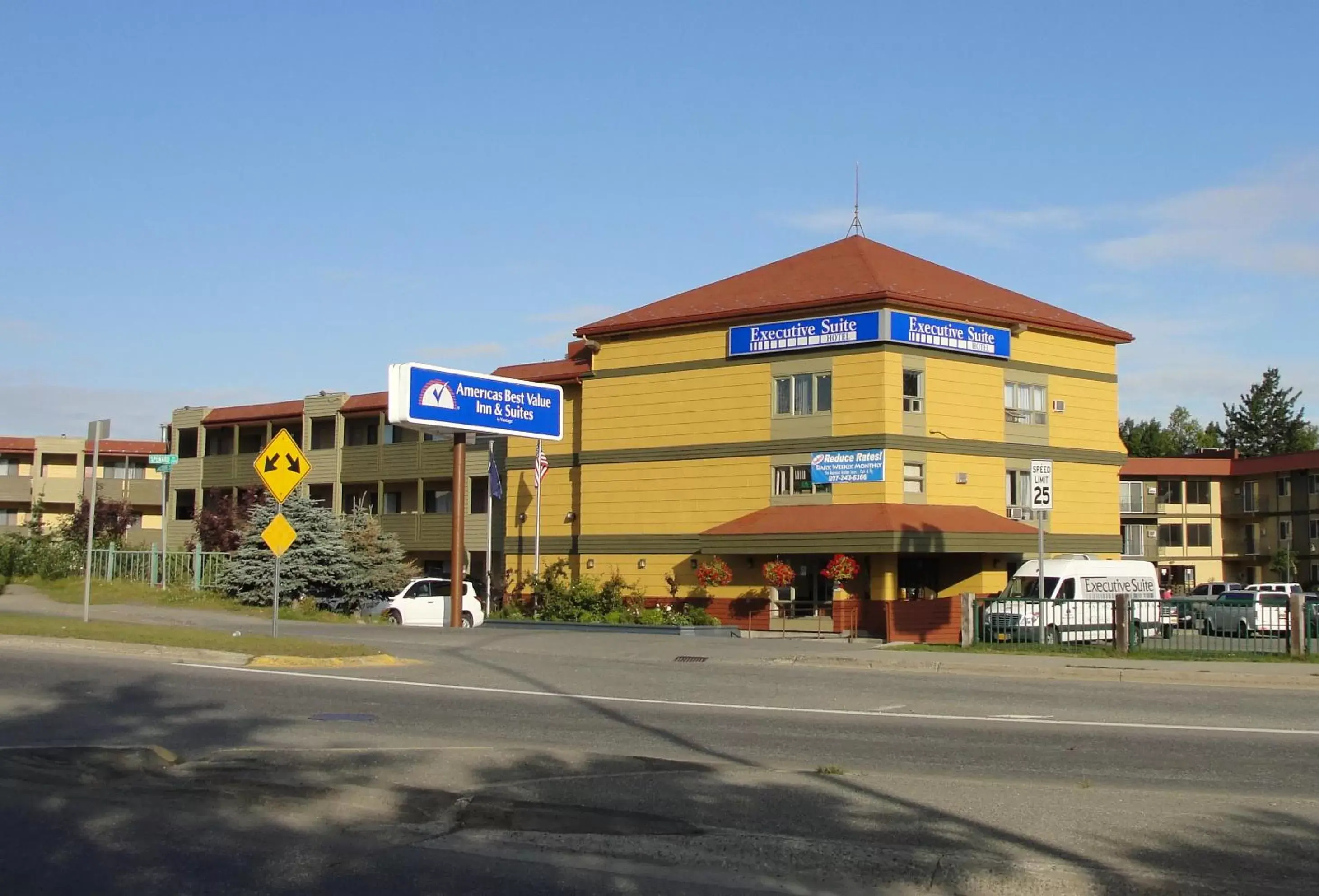 Facade/entrance, Property Building in Americas Best Value Inn & Suites Anchorage Airport