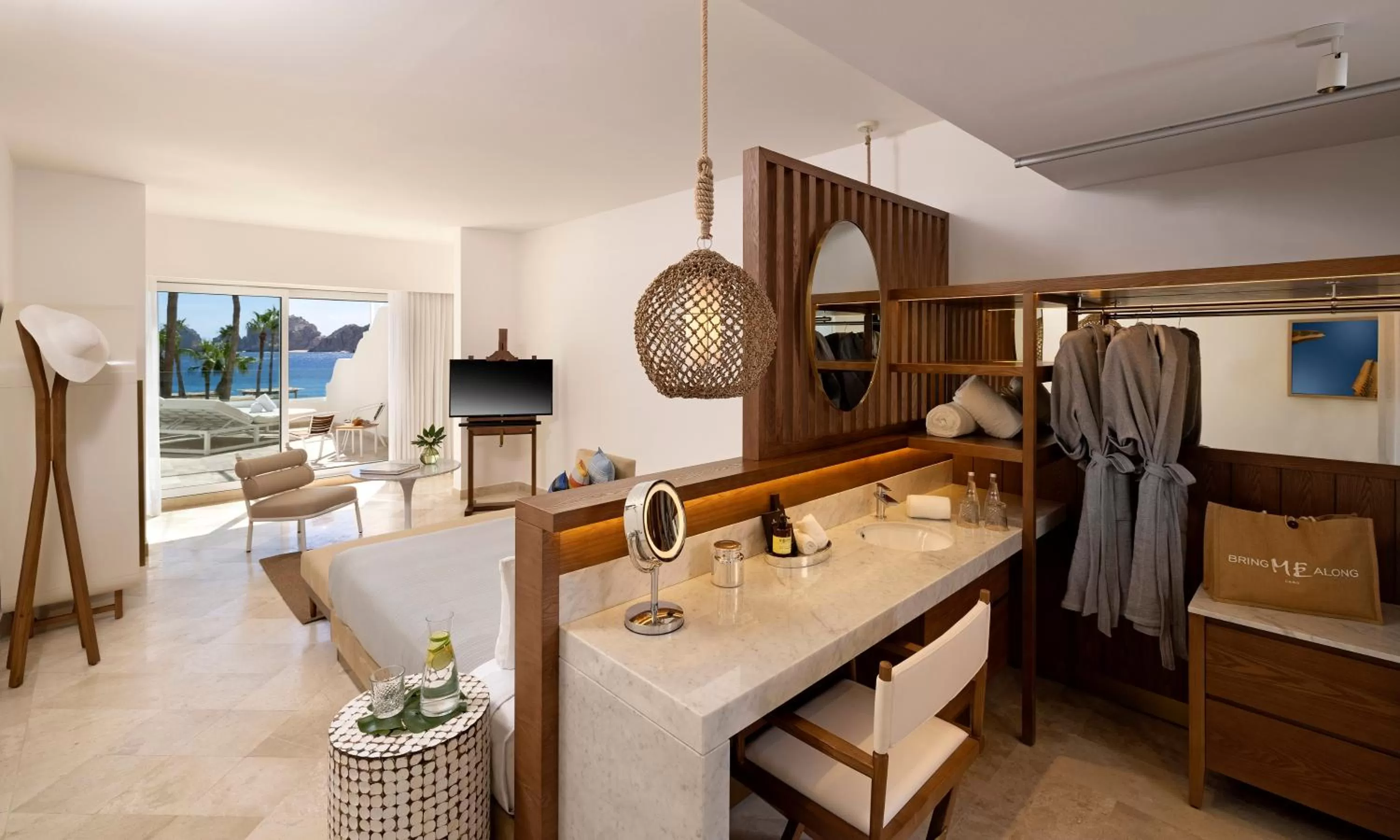 Bathroom, Bed in ME Cabo by Meliá