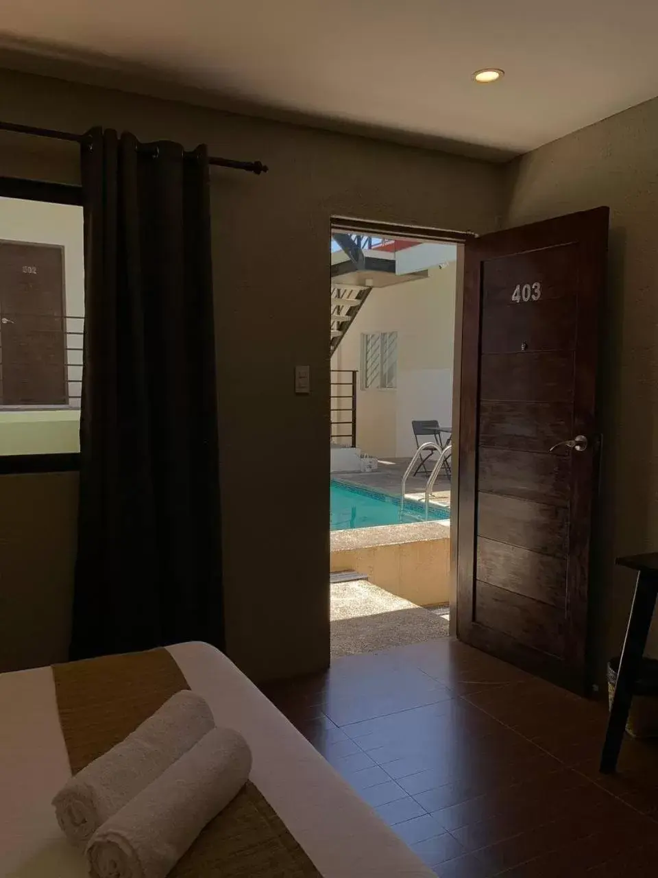 Pool view, Bed in Vela Terraces Hotel Pool view, Bed in Vela Terraces Hotel