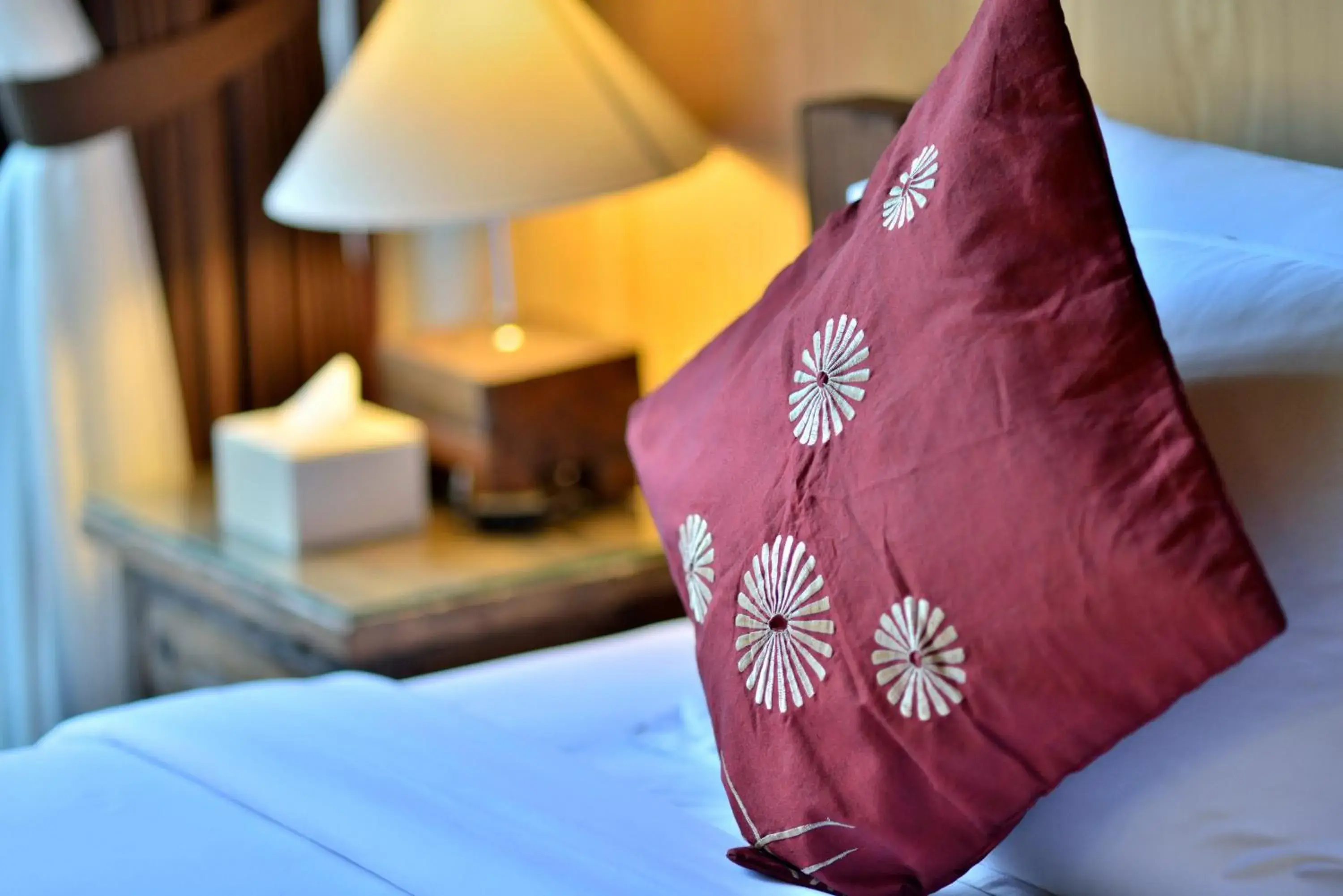 Decorative detail, Bed in Gino Feruci Villa Ubud by KAGUM Hotels