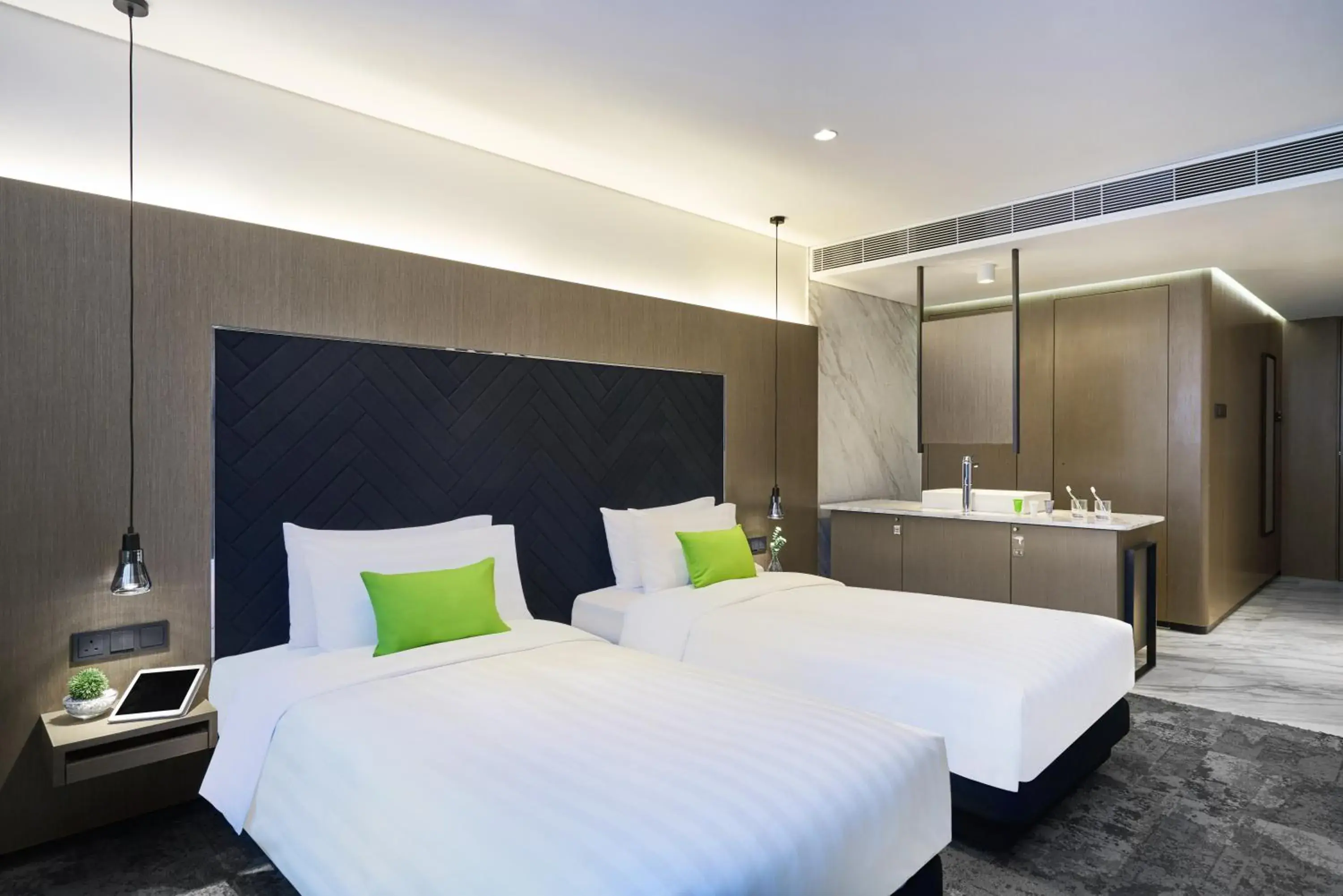 Bed in Hotel Ease Tsuen Wan