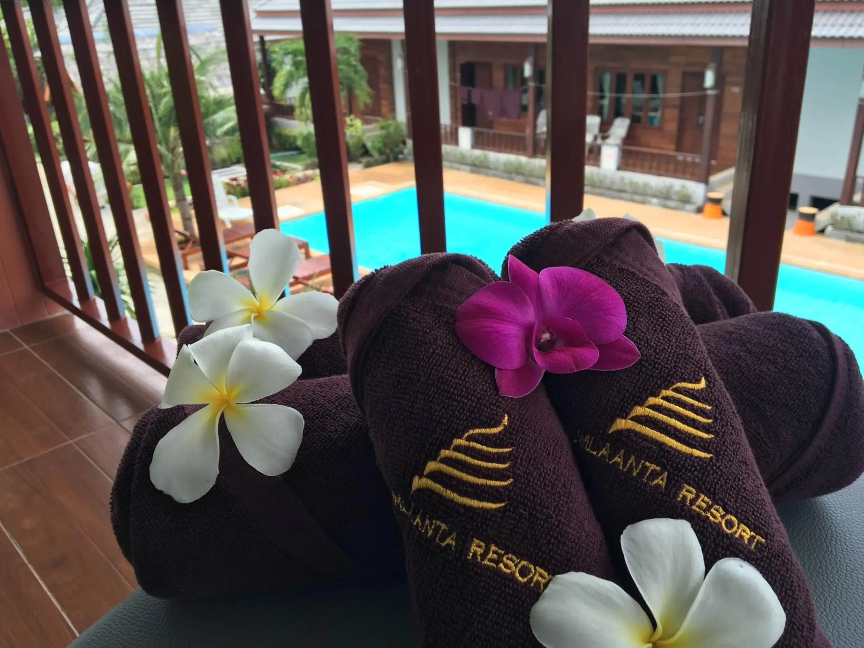 Balcony/Terrace, Swimming Pool in Khum Laanta Resort - SHA Extra Plus