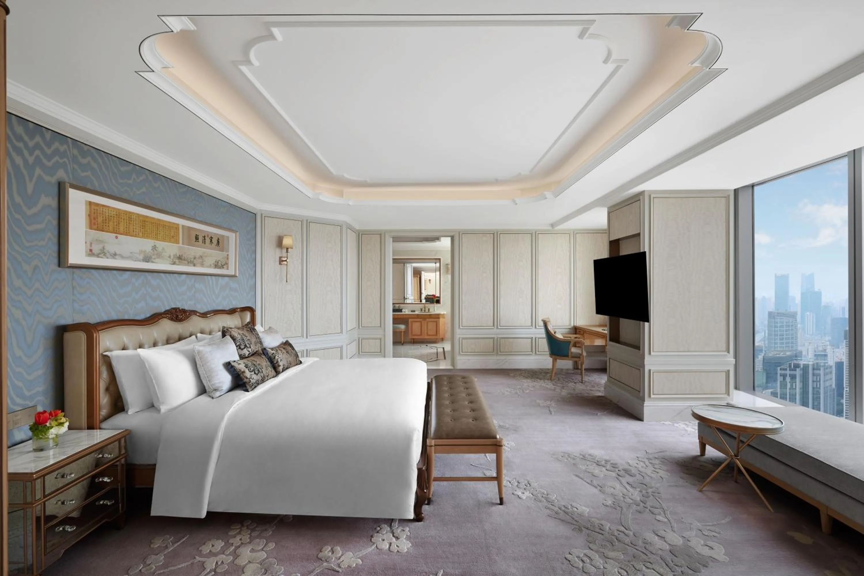 Photo of the whole room, Bed in Conrad Shanghai