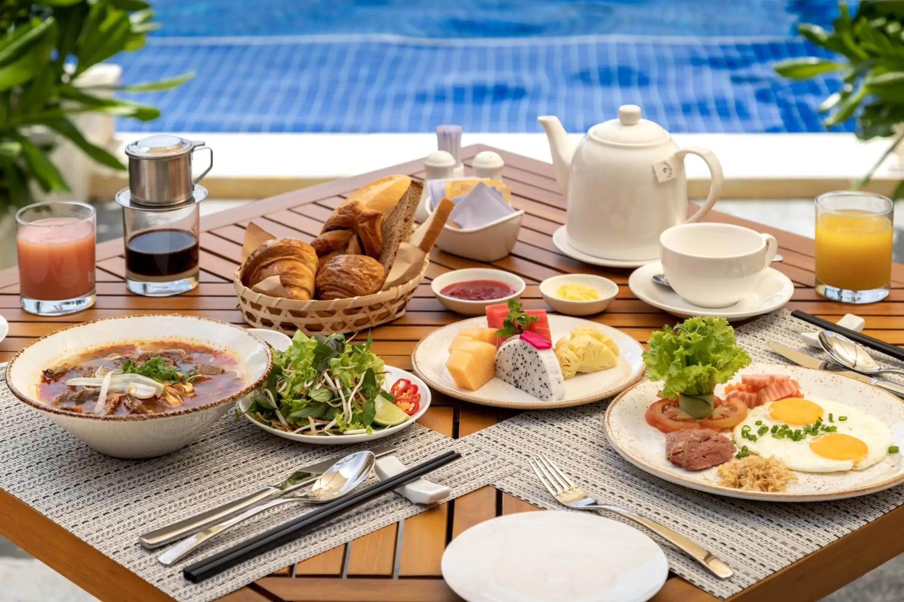 Continental breakfast in Wyndham Garden Cam Ranh Resort