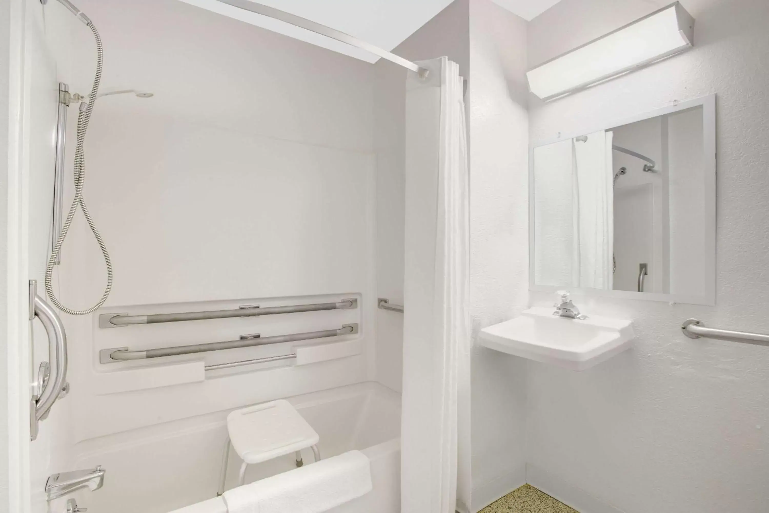 Shower, Bathroom in Super 8 by Wyndham Lake George/Warrensburg Area