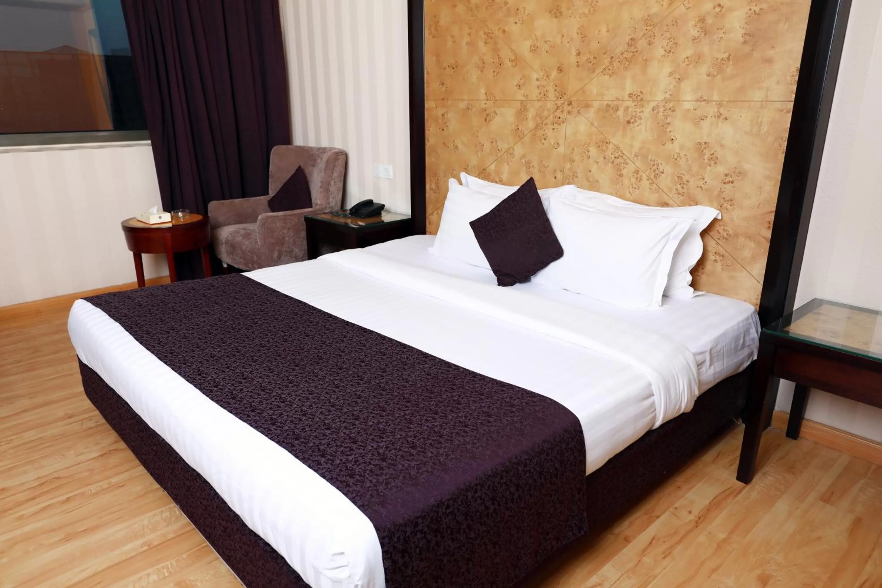 Bed in Hyatt Jeddah Continental Hotel
