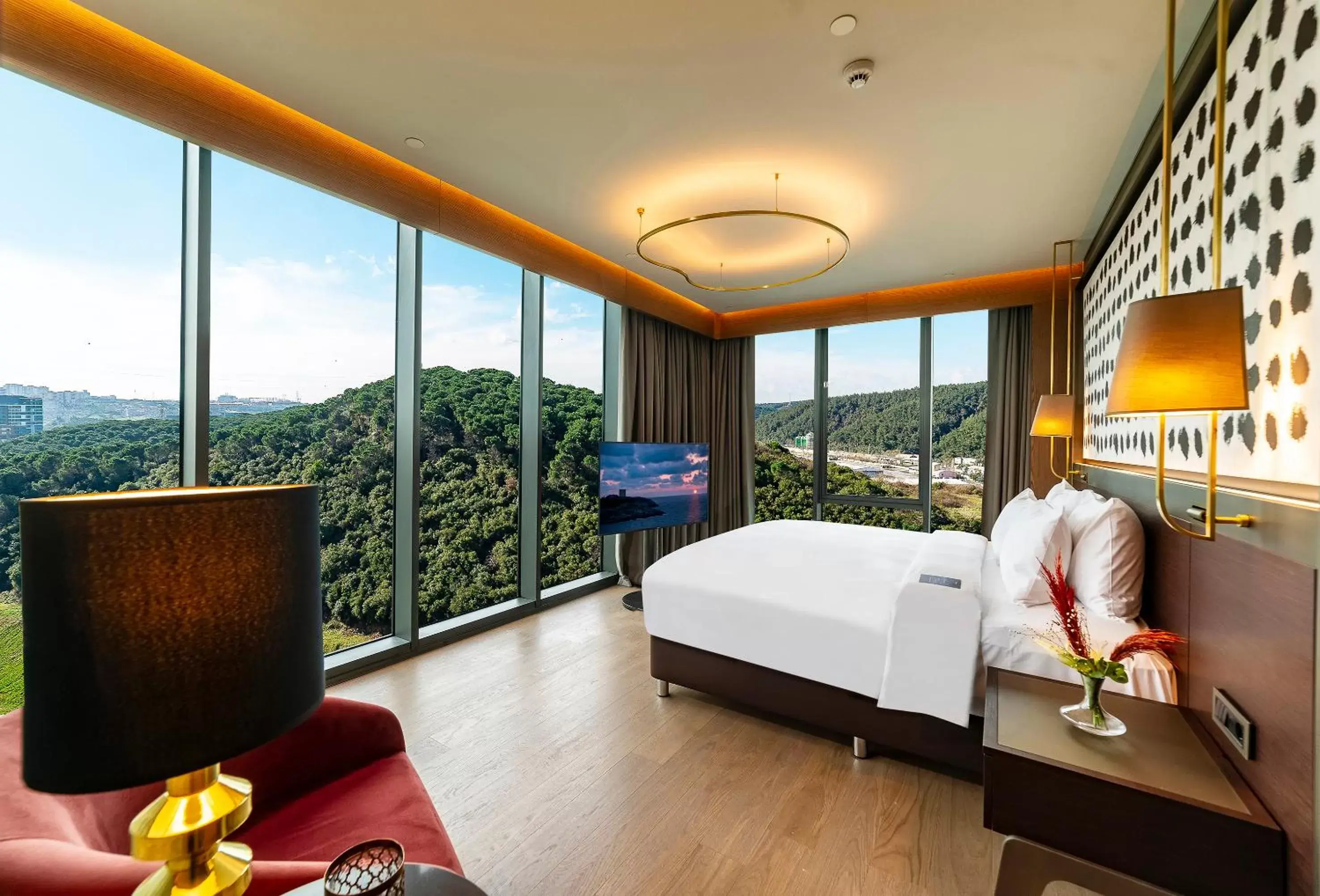 Bed, Mountain View in Radisson Collection Hotel, Vadistanbul